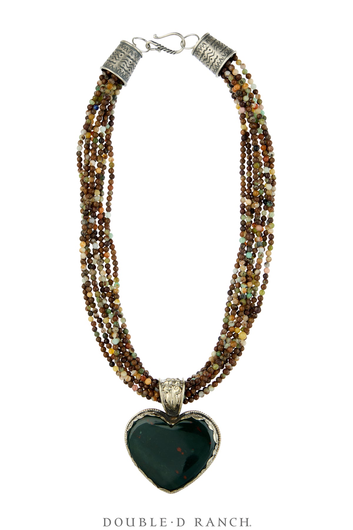 Necklace, Statement, Heart, Faceted Bead, Silver, Contemporary, 3892