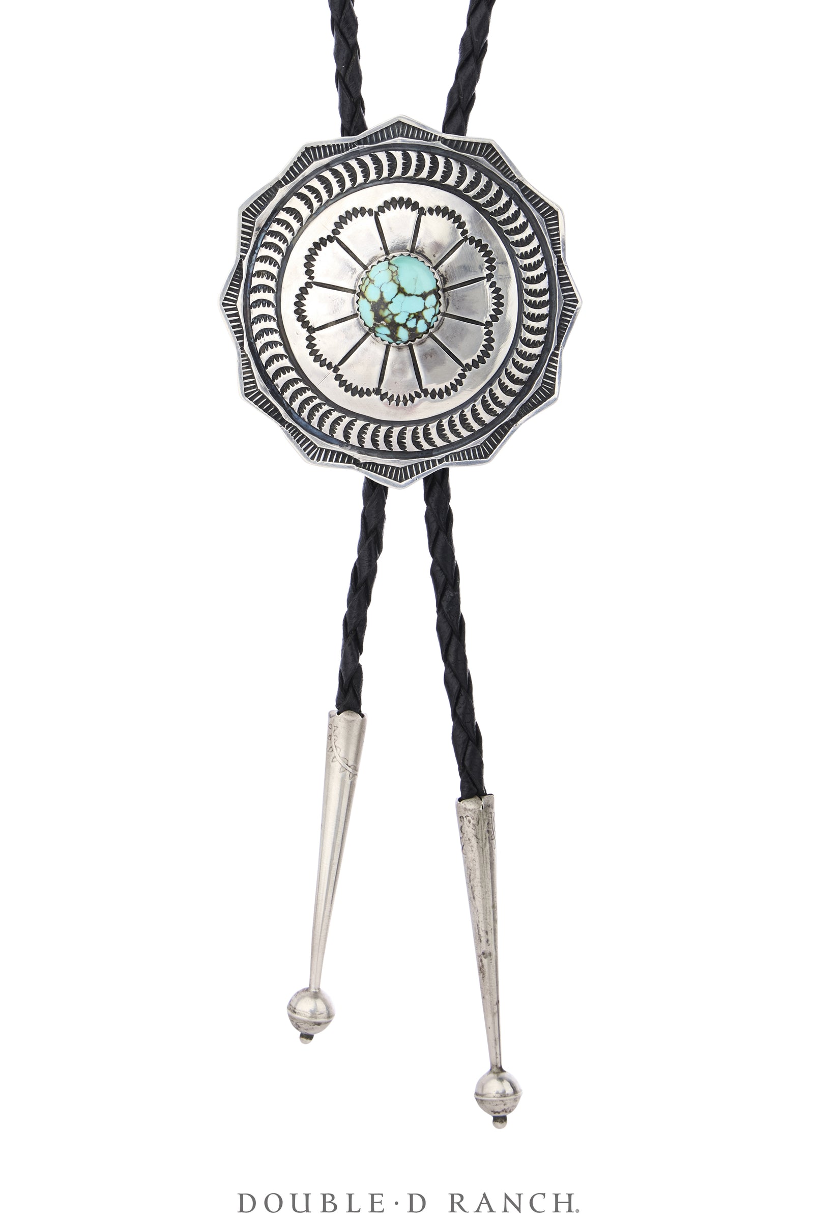Bolo, Concho, Turquoise, Blue Moon Mine, Hallmark, Vintage, 3934