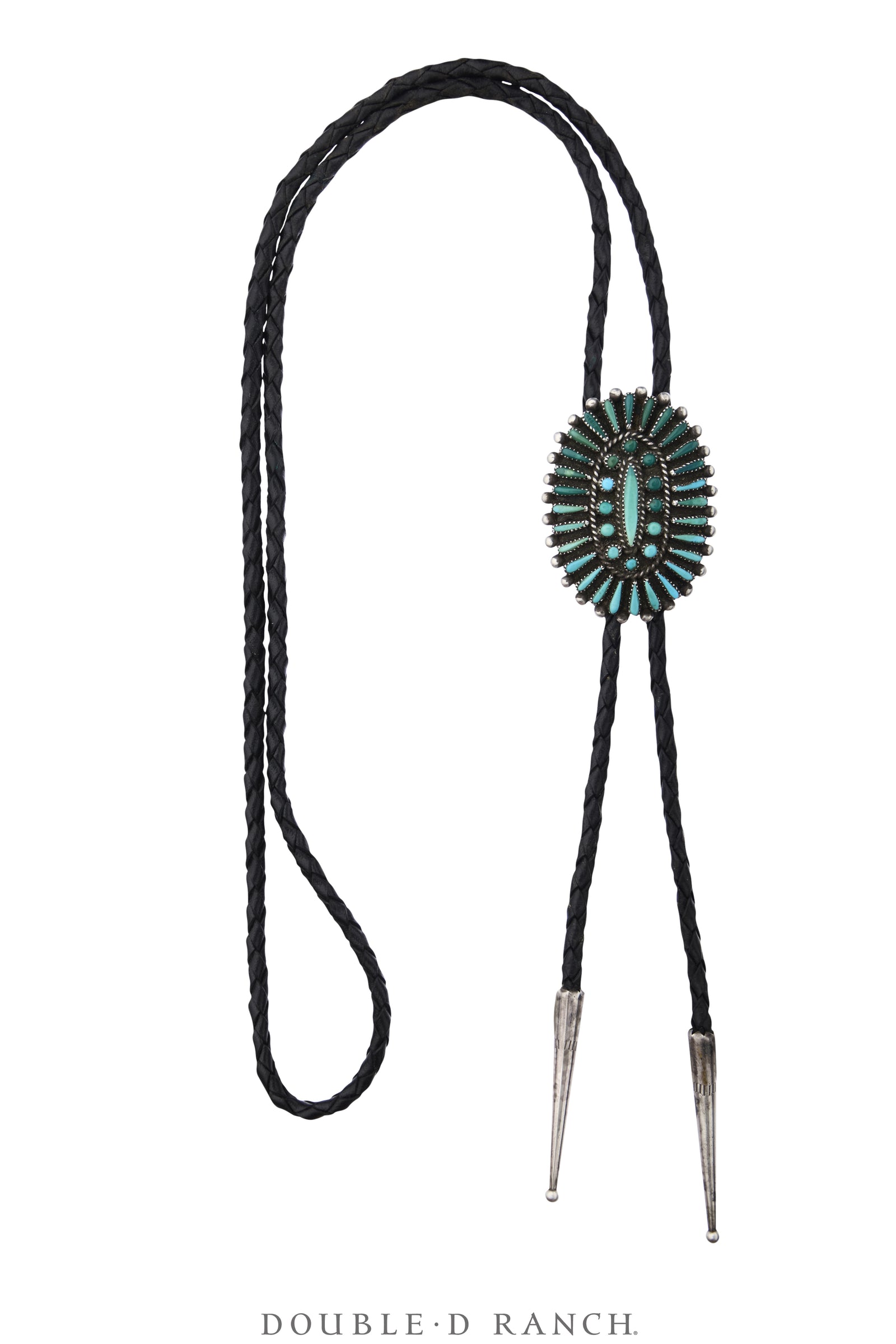 Bolo, Cluster, Turquoise, Petite Point & Snake Eye, Vintage, 3938
