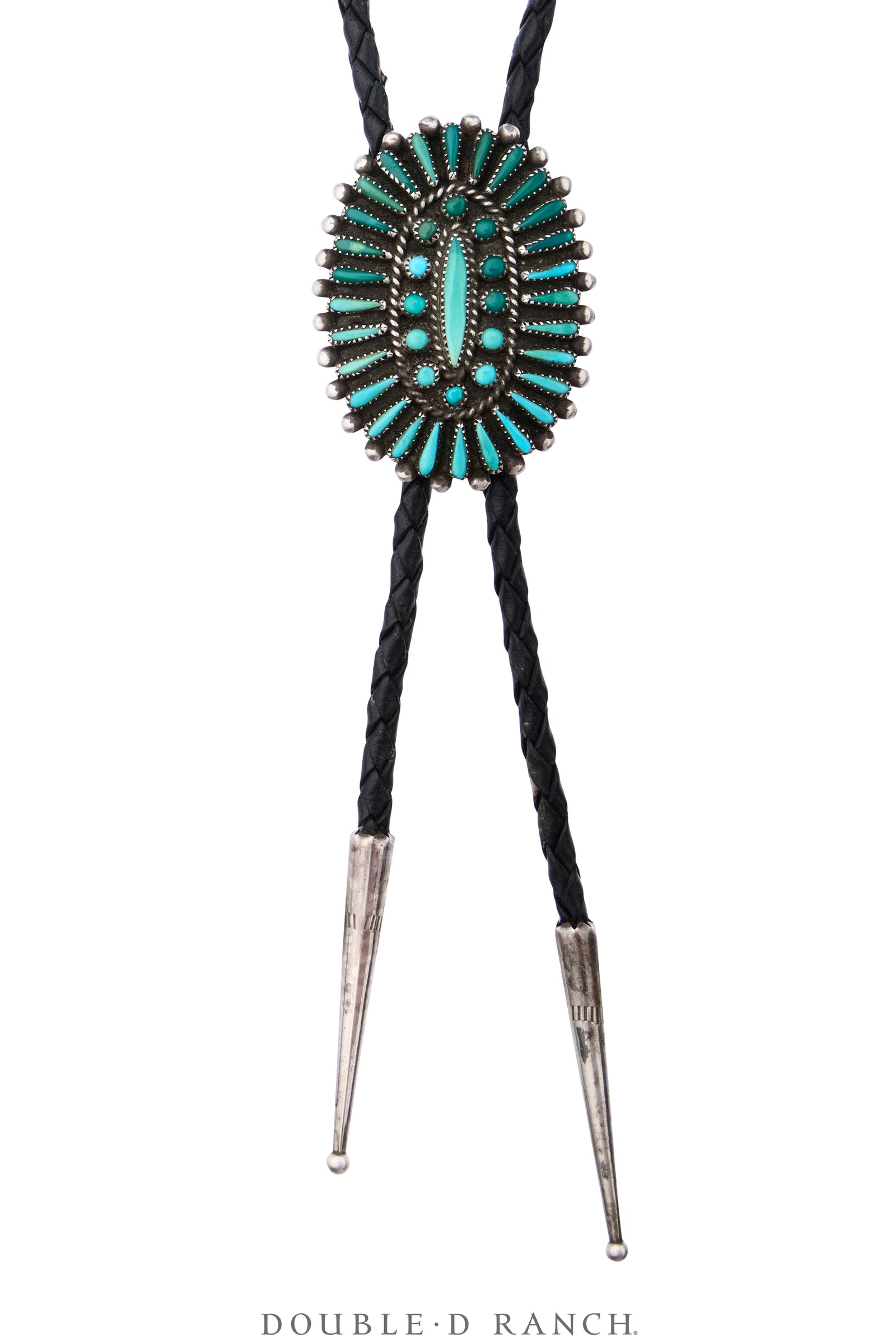 Bolo, Cluster, Turquoise, Petite Point & Snake Eye, Vintage, 3938