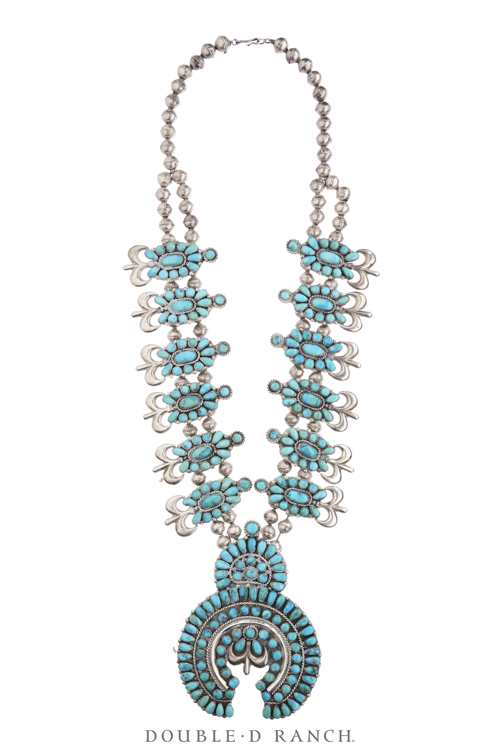 Necklace, Squash Blossom, Turquoise, Hallmark, Vintage, 1974, 3943