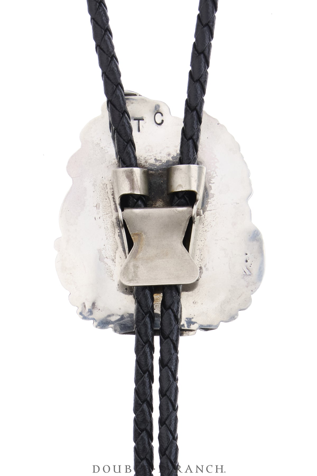 Bolo, Natural Stone, Turquoise, Leaf Appliqué, Hallmark, Vintage, 3945