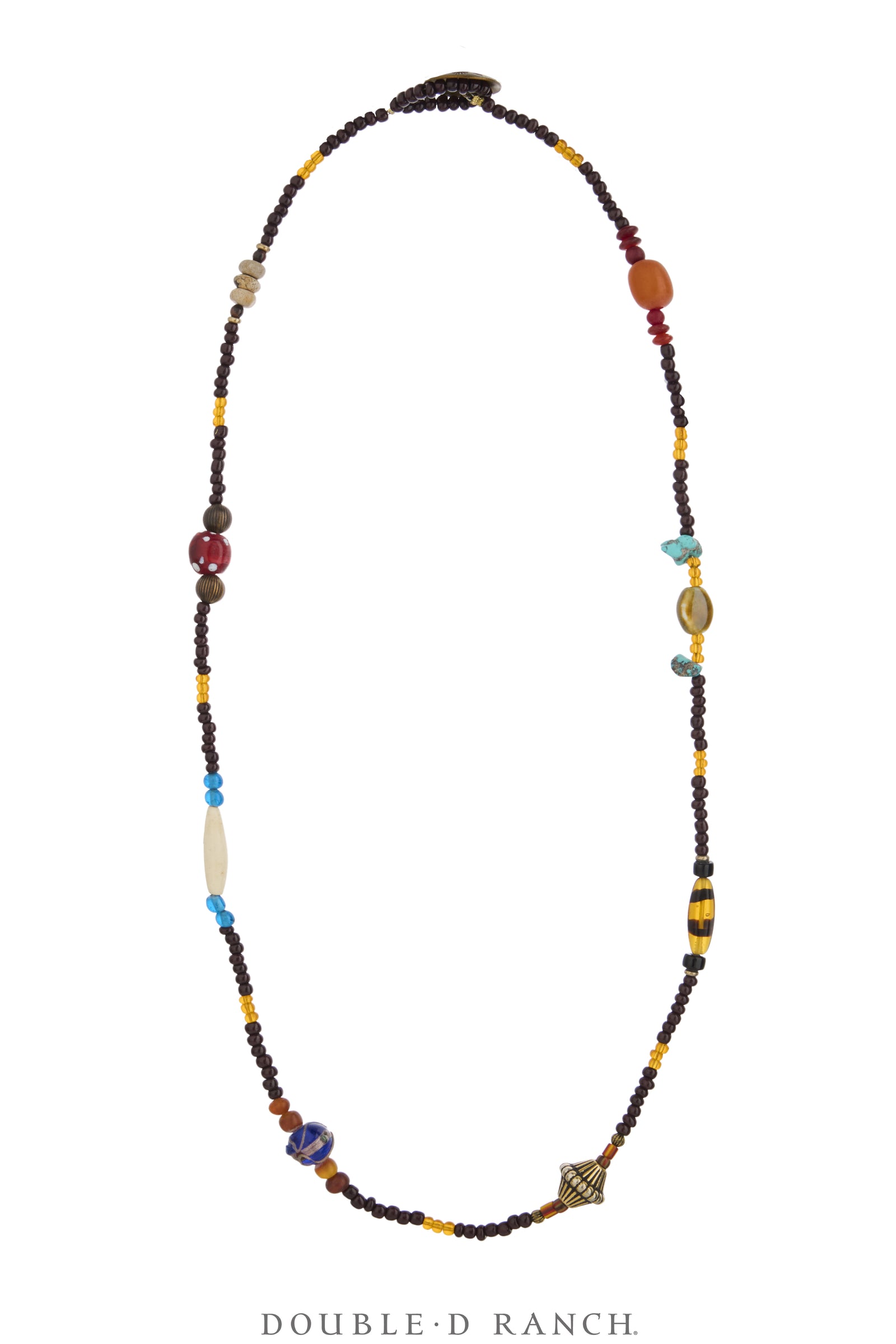 Necklace, Natural Stone, Beads, Hairpipe and Antique Trade Beads, Double D Ranch Fall Collection 1993, Vintage, Archive Release, 3953