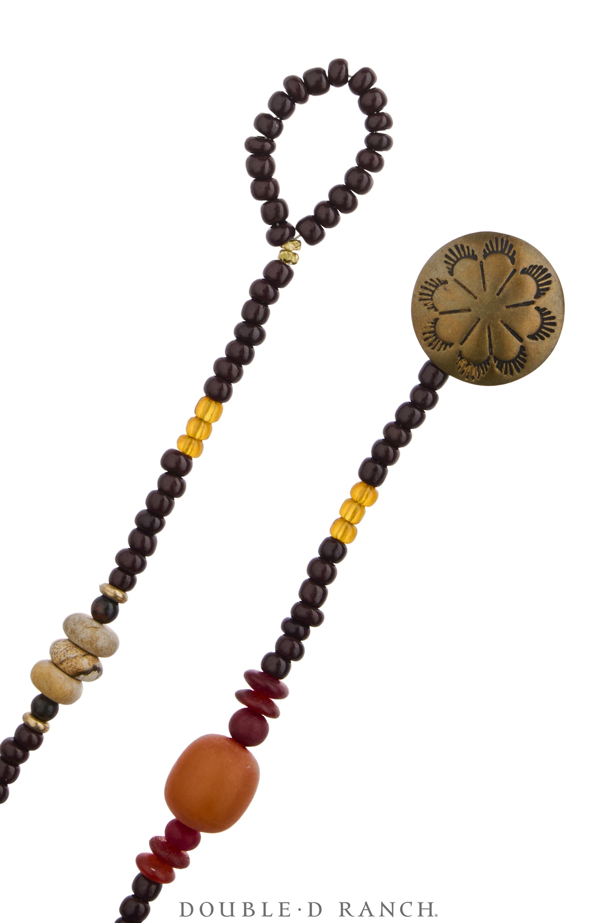 Necklace, Natural Stone, Beads, Hairpipe and Antique Trade Beads, Double D Ranch Fall Collection 1993, Vintage, Archive Release, 3953