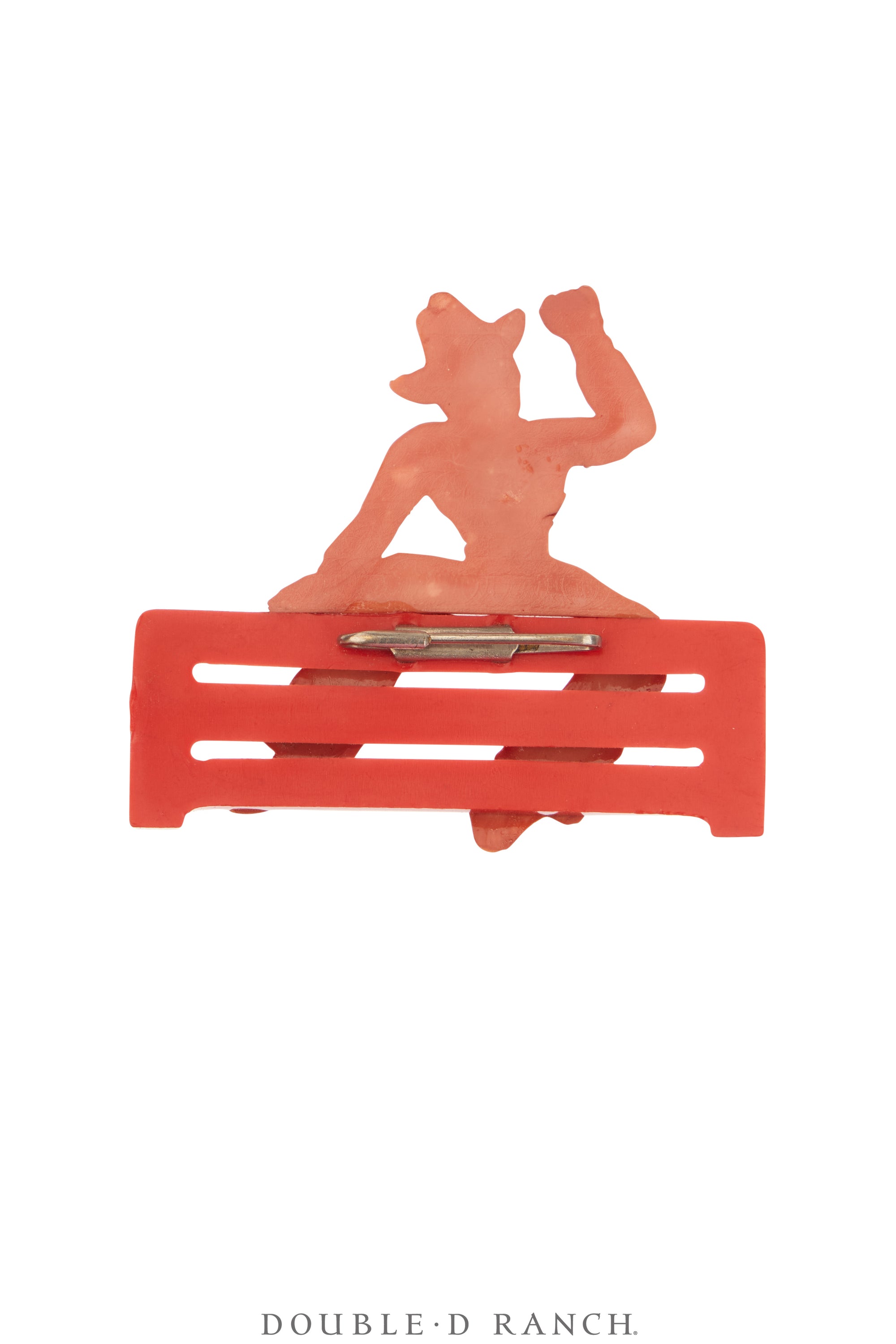 Pin, Novelty, Celluloid, Cowboy on Fence, Vintage, 1249