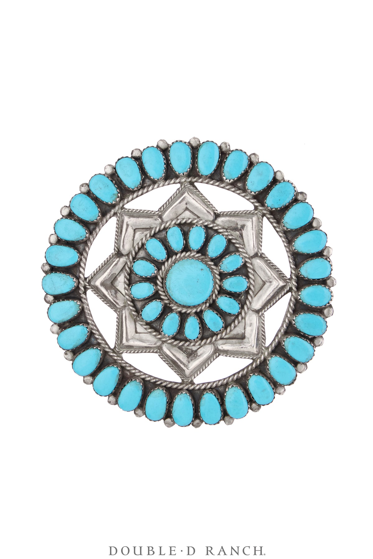 Scarf Slide, Cluster, Turquoise, Upcycled, Vintage, 1252