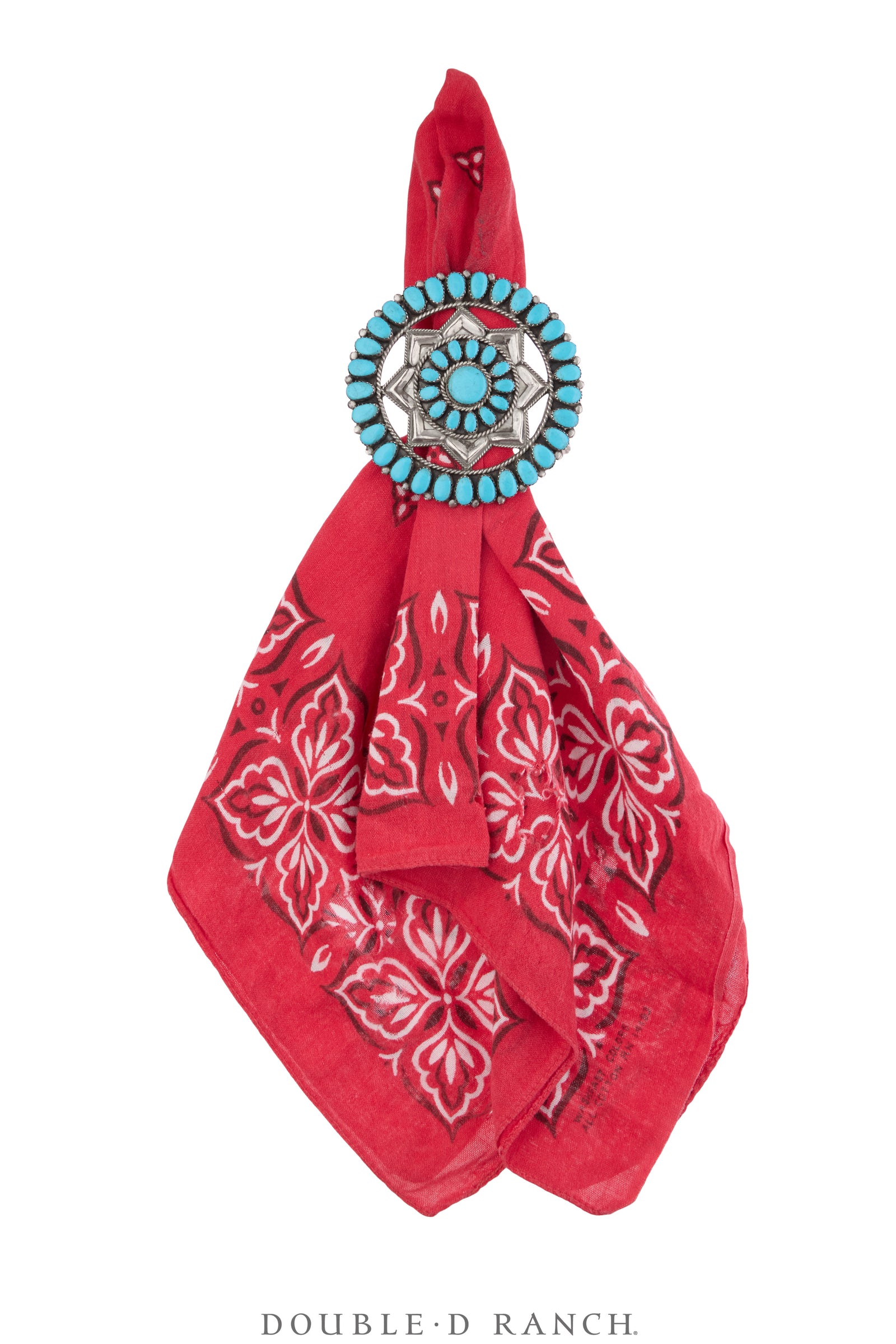 Scarf Slide, Cluster, Turquoise, Upcycled, Vintage, 1252