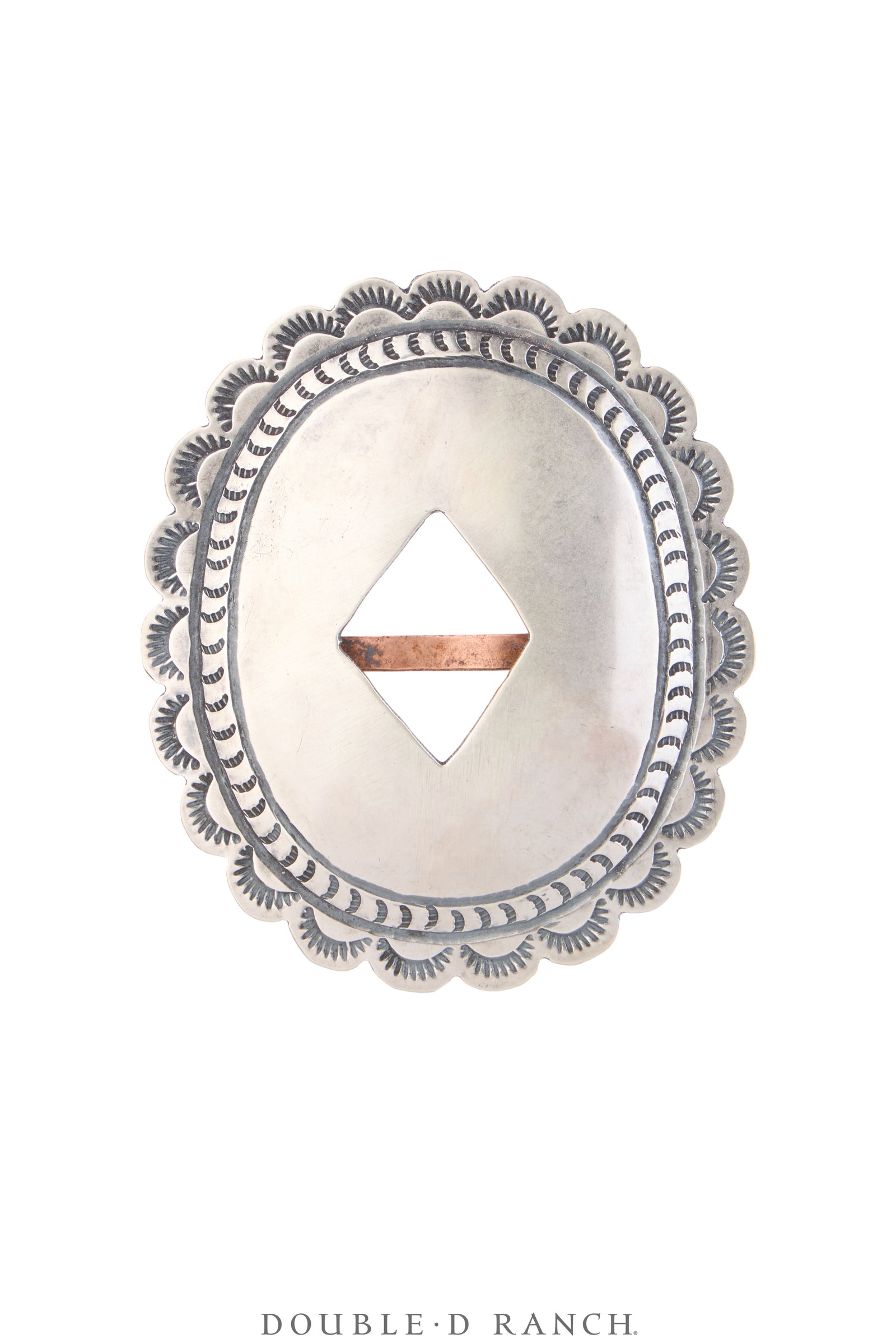 Scarf Slide, Concho, Sterling Silver, Upcycled, Vintage, 1256