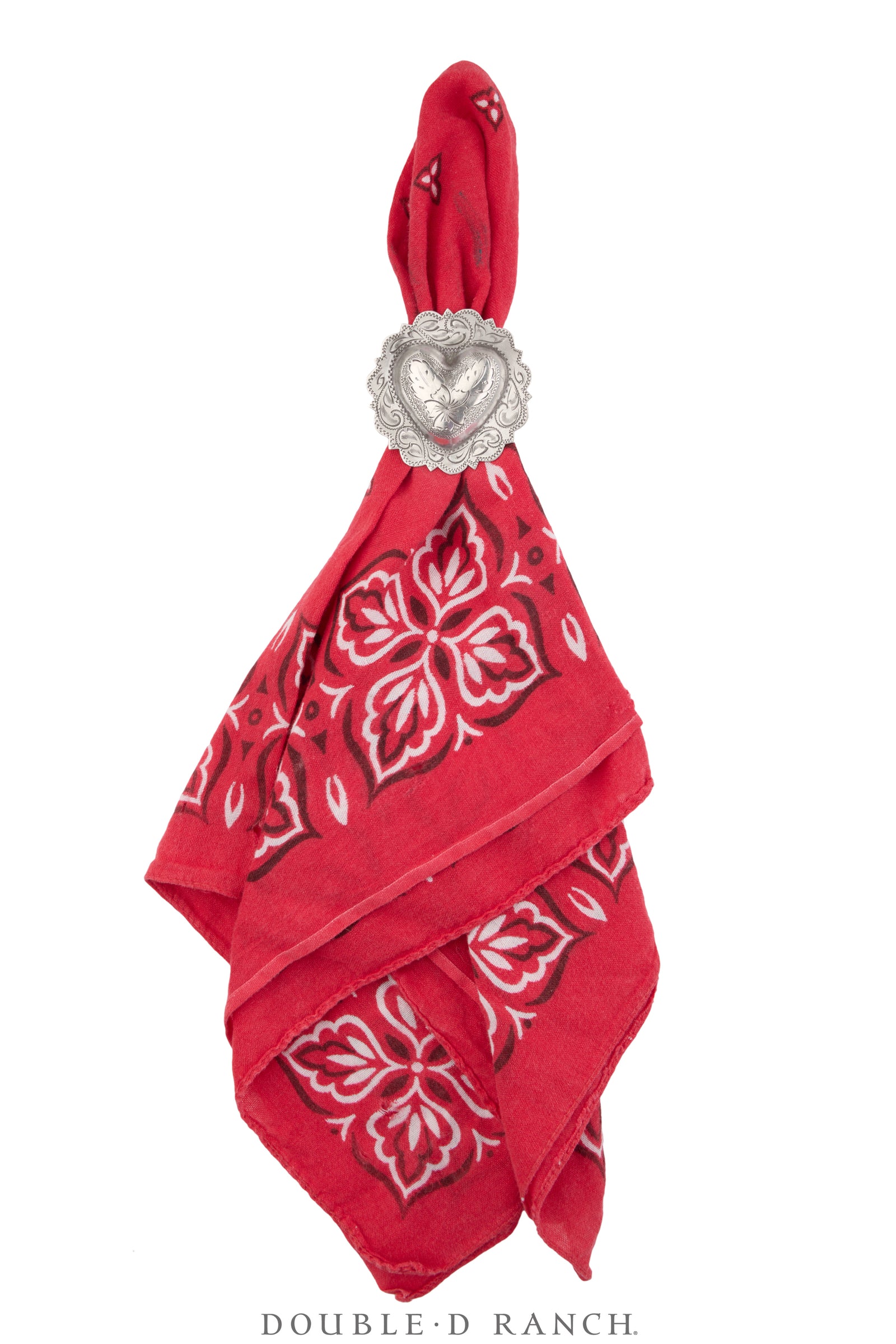Scarfslide, Concho, Sterling Silver, Heart, Elmer Miller Maker, Vintage, 1259