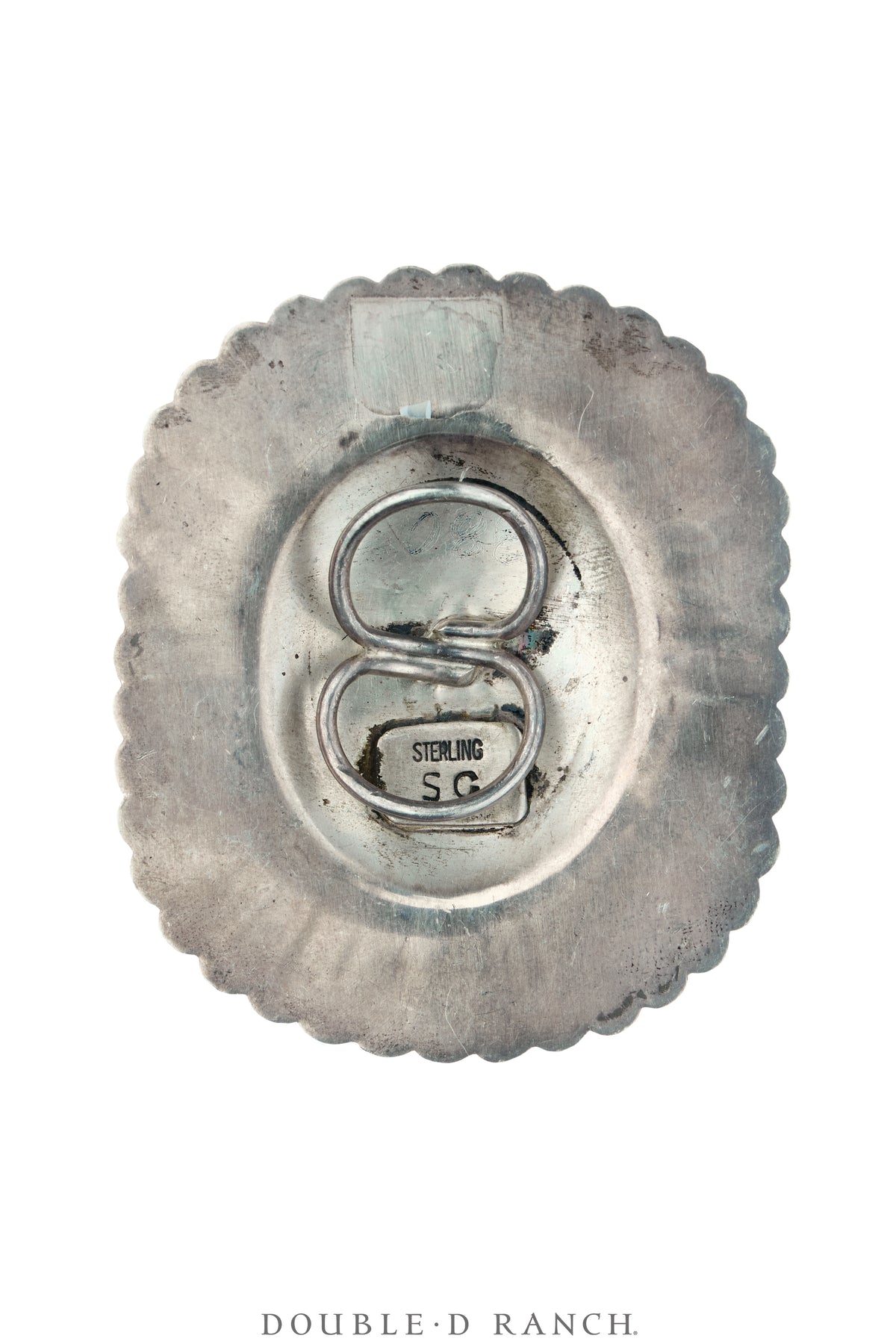Scarf Slide, Concho, Sterling Silver, Grand, Hallmark, Vintage, 1266