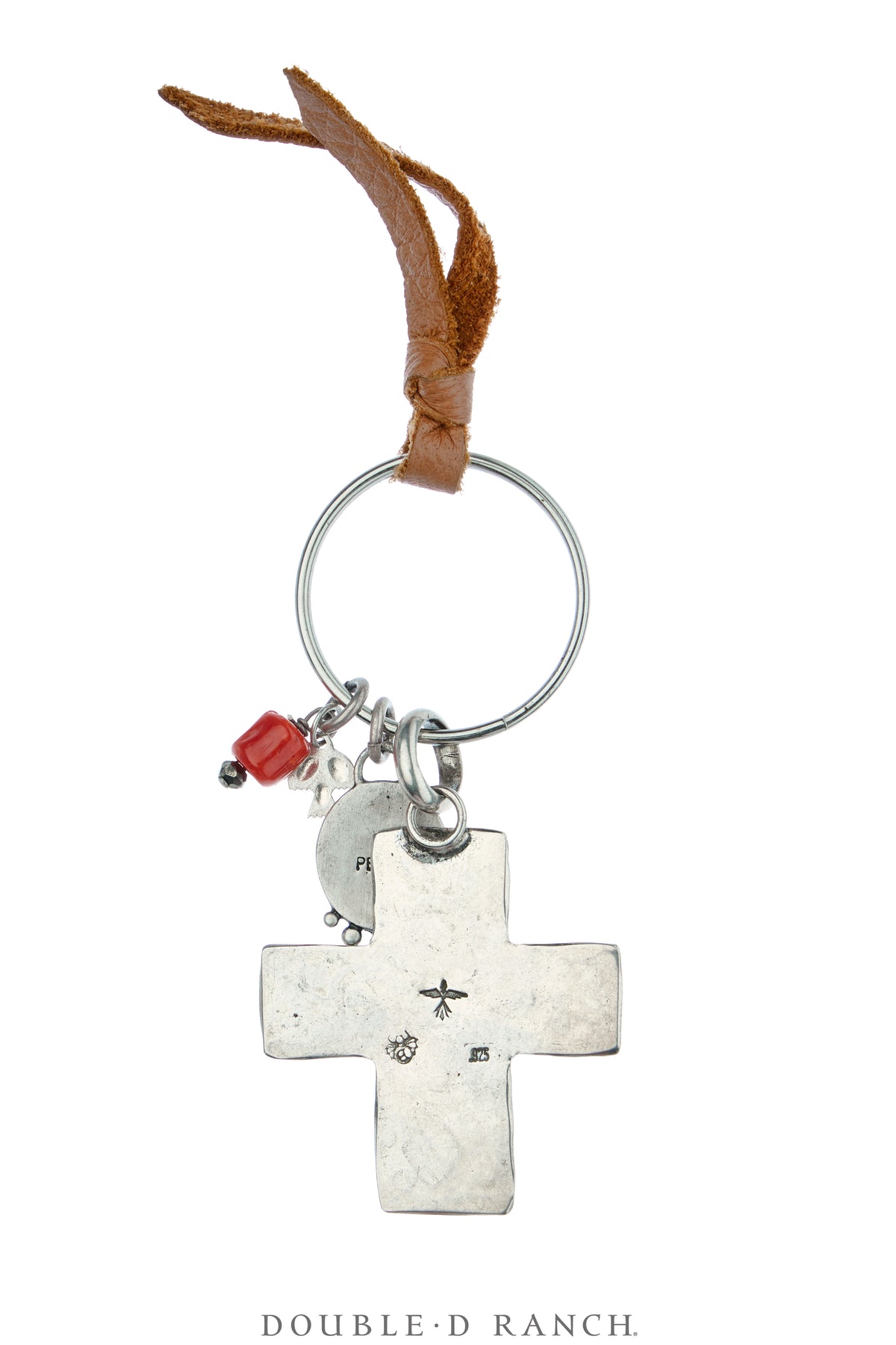 Charm, Bag Bauble, Mixed Stones, Cross, Artisan, Contemporary, 1270