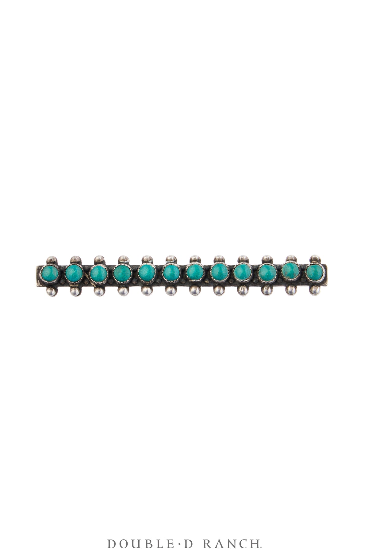 Pin, Fred Harvey Railroad Era, Turquoise, Bar, Vintage, 1276