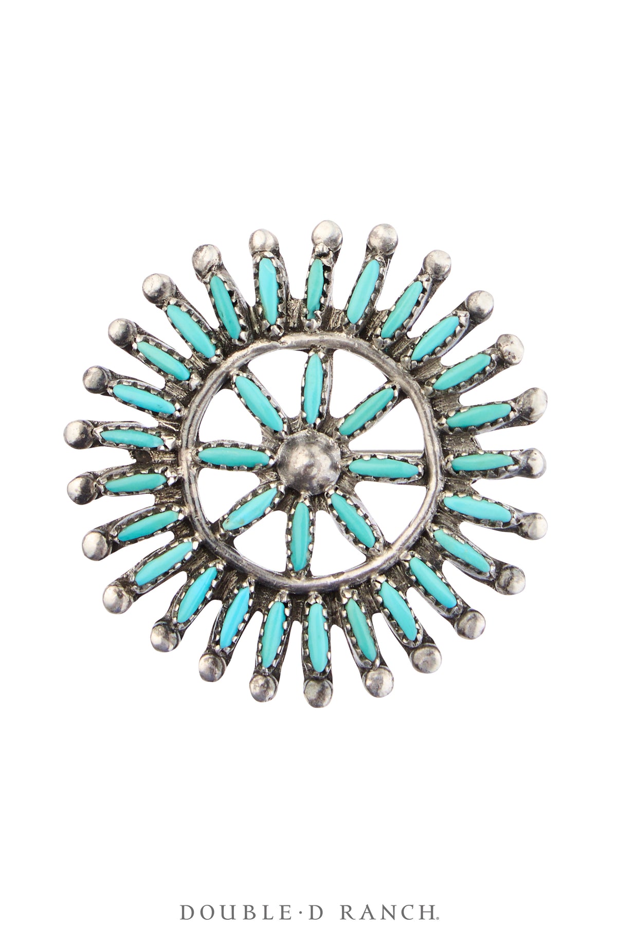 Pin & Pendant, Cluster, Turquoise, Sans Hallmark, Vintage, 1289