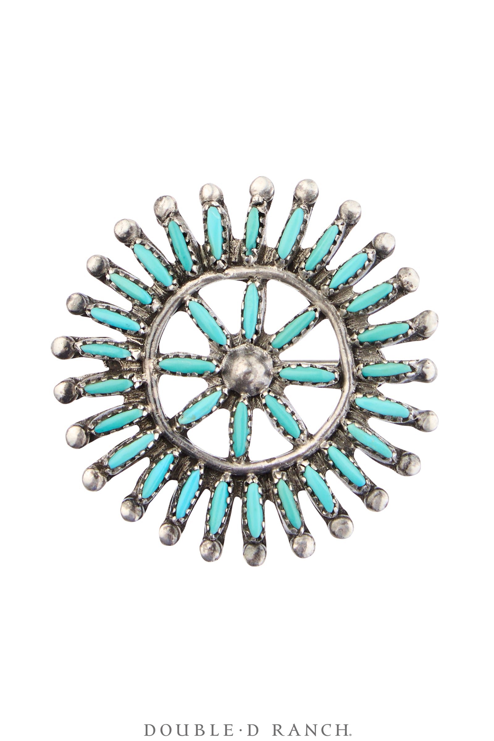 Pin & Pendant, Cluster, Turquoise, Sans Hallmark, Vintage, 1289