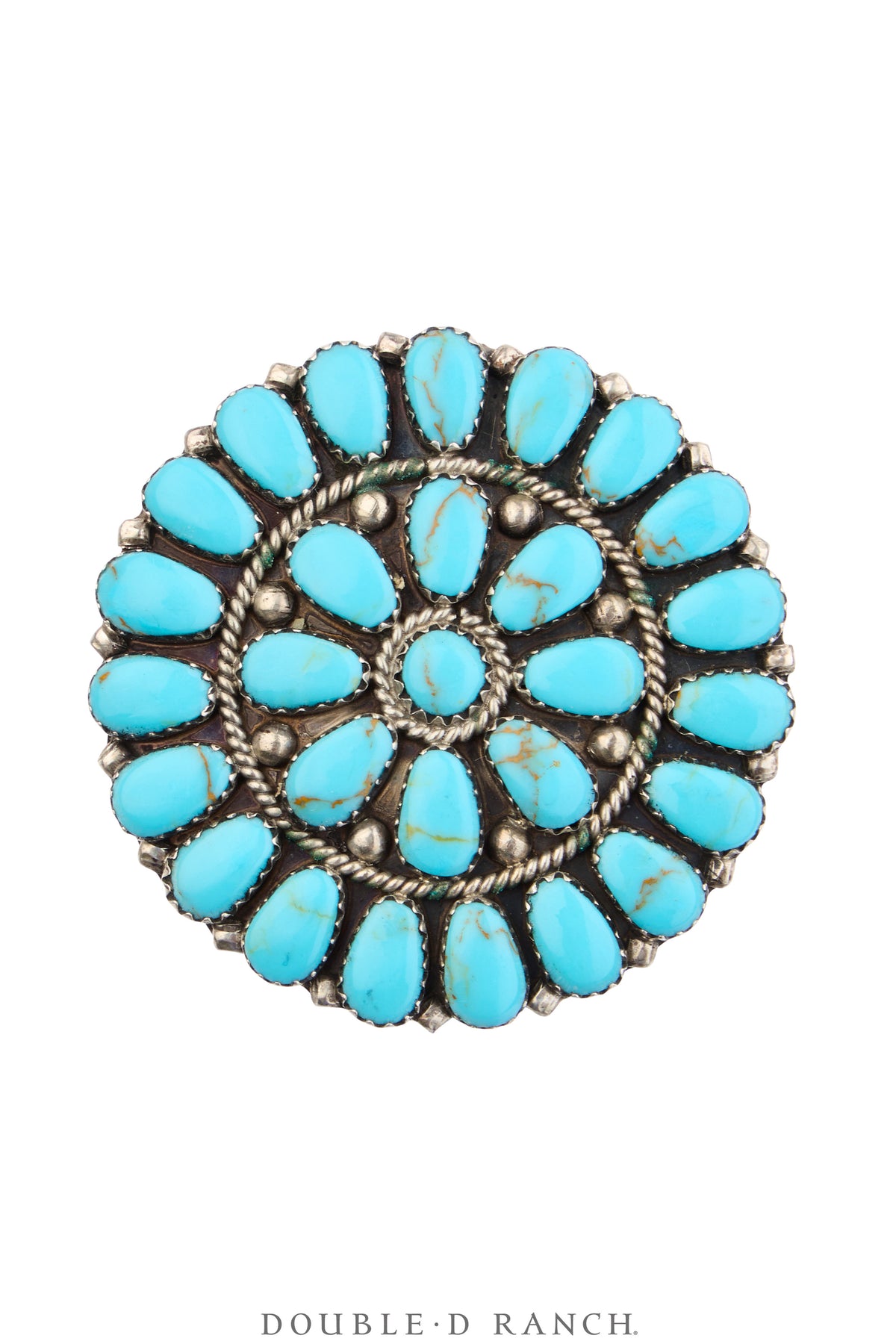 Pin & Pendant, Cluster, Turquoise, Sans Hallmark, Vintage 1290