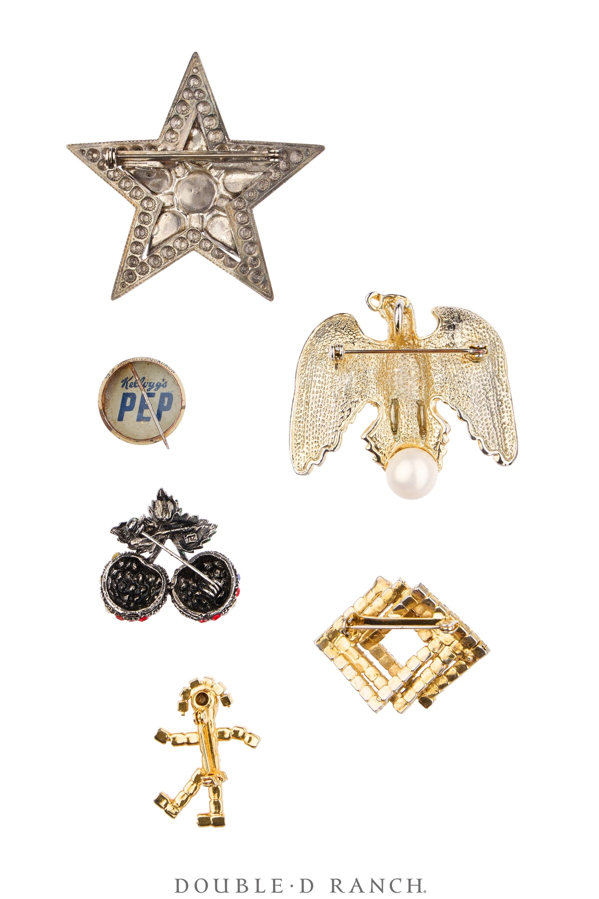 Pin, Patriotic Set, Rhinestones, Victory Pins, WWII, Vintage, 1294