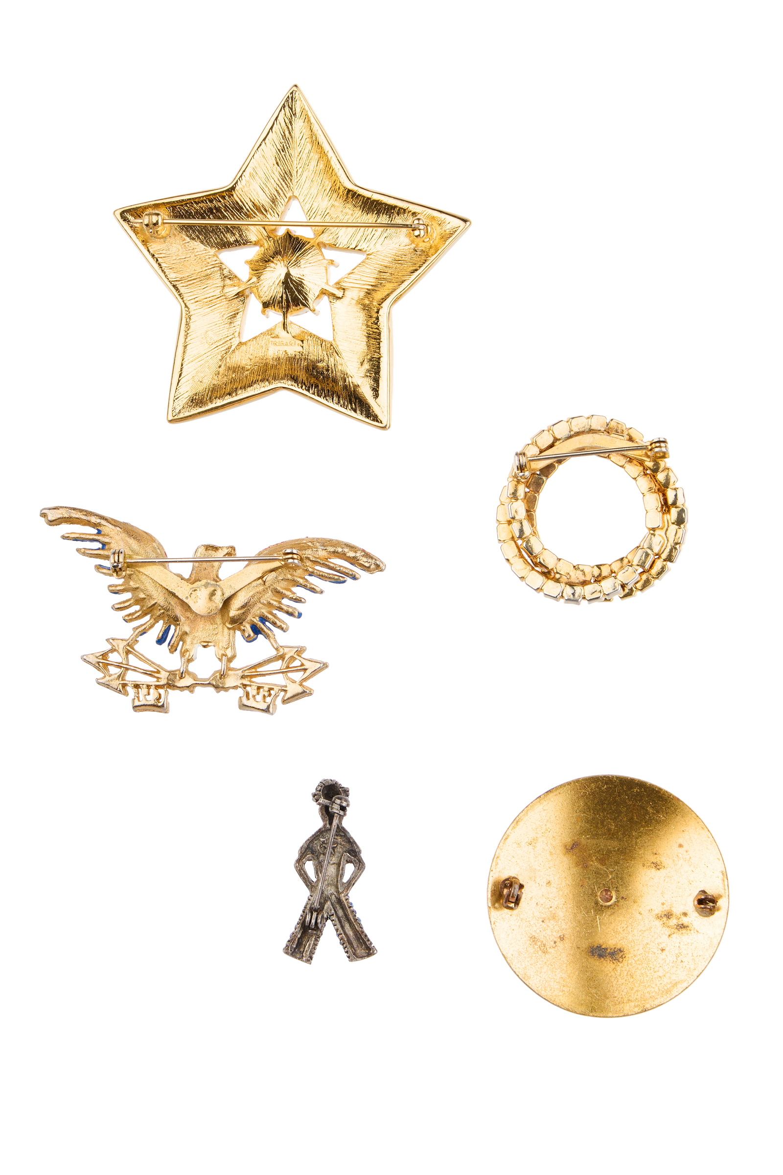 Pin, Patriotic Set, Rhinestones, Victory Pins, WWII, Vintage, 1295