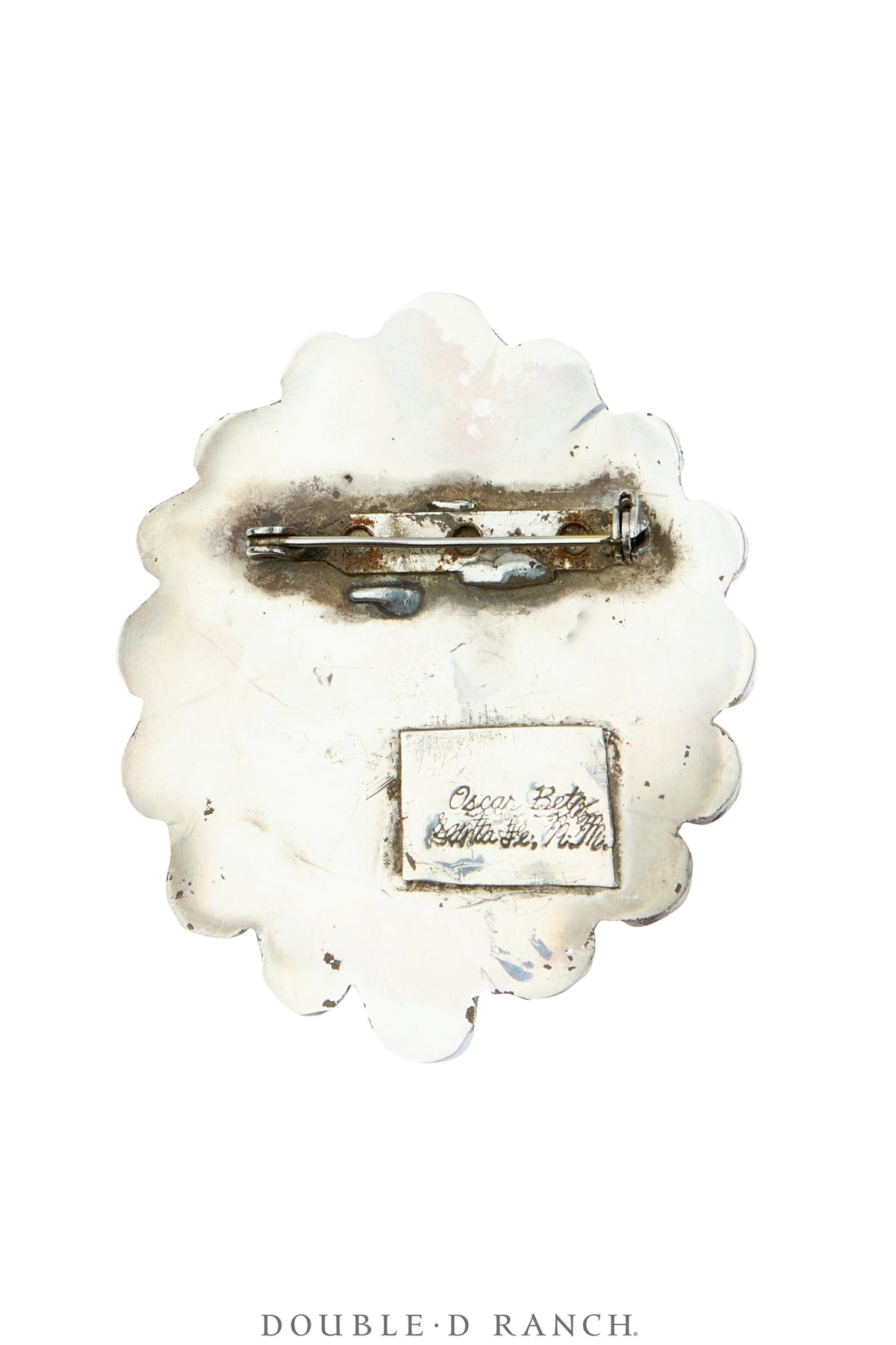Pin, Oscar Betz, Cluster, Turquoise, Sugalite & Fresh Water Pearl, Hallmark, 1299
