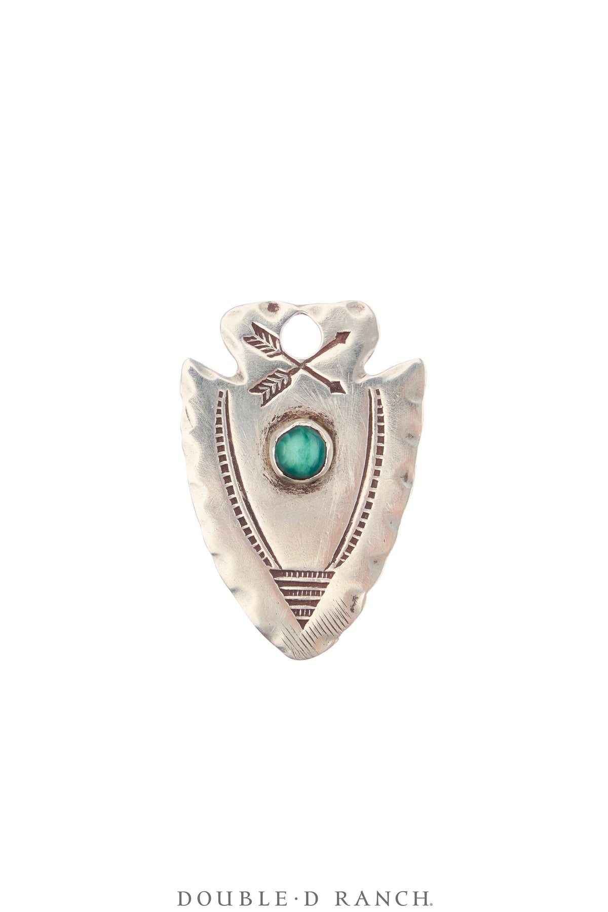 Charm, Fred Harvey Era, Arrowhead, Turquoise, Vintage ‘40s, 1311