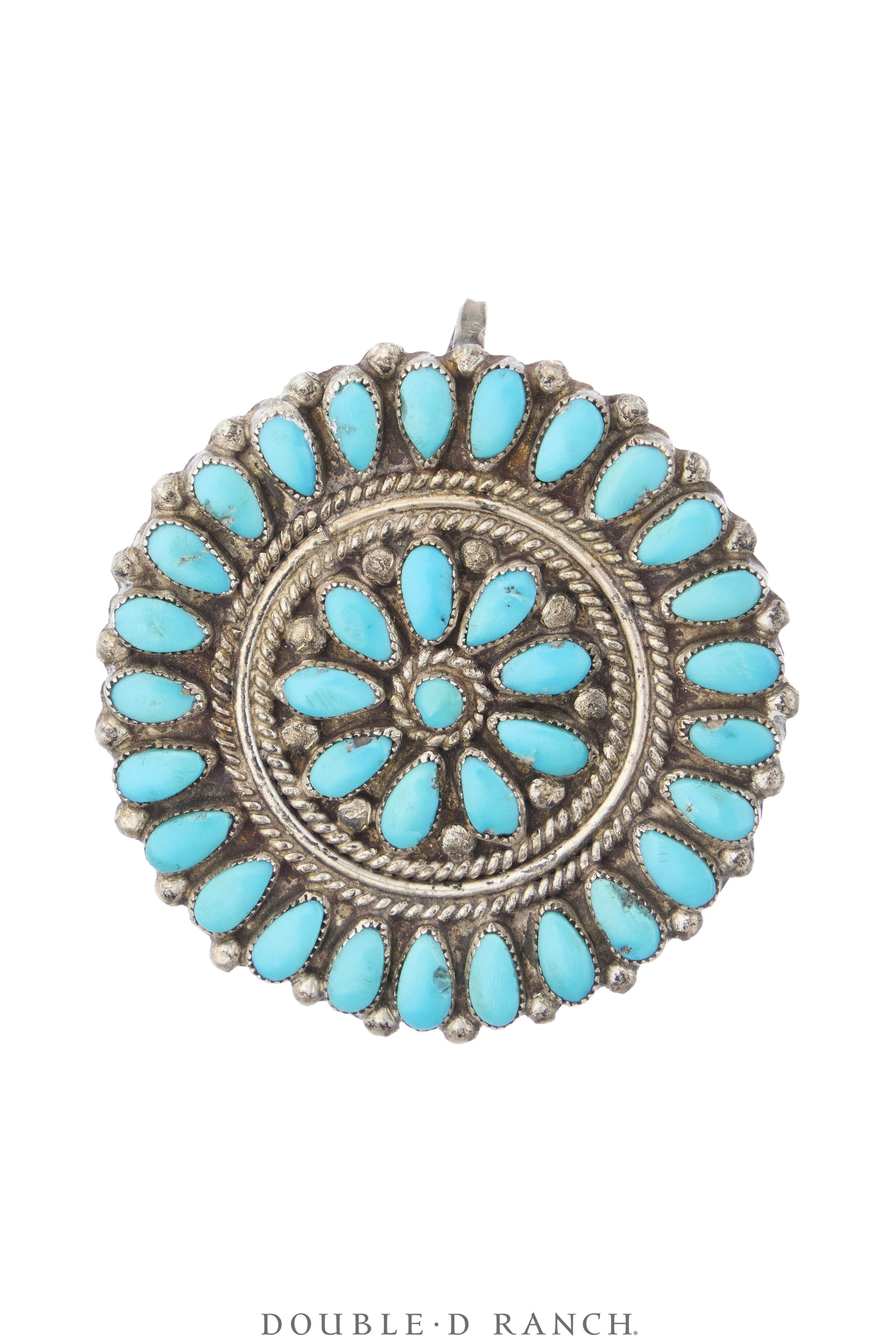 Pin & Pendant, Cluster, Turquoise, Quam Hallmark, Vintage, 1334