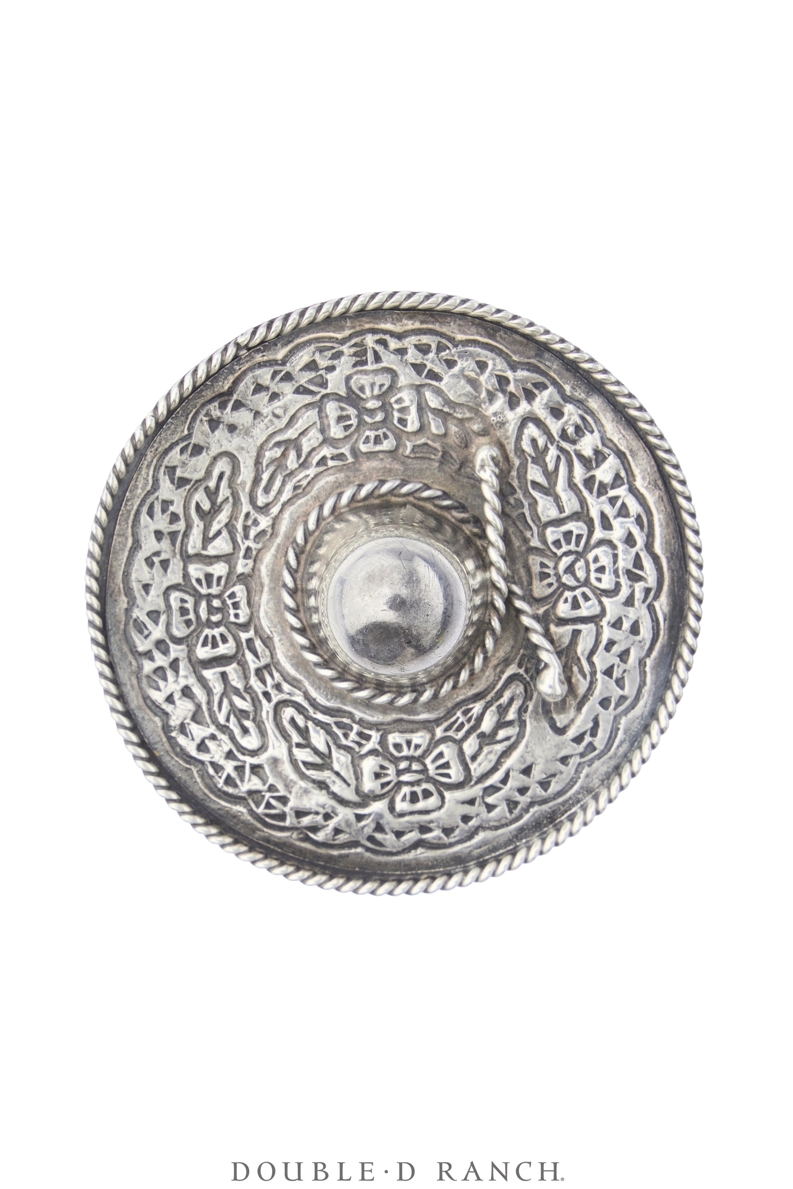 Pin, Novelty, Sterling Silver, Sombrero, Etchings, Vintage, 1348