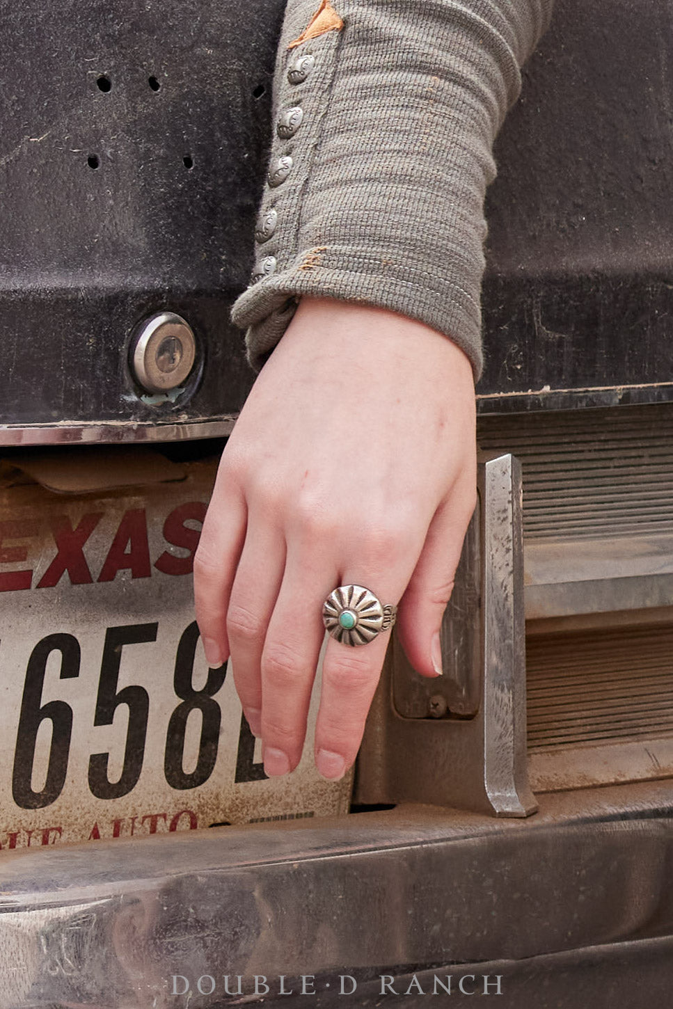 Ring, Concho, Turquoise, Contemporary, 1144