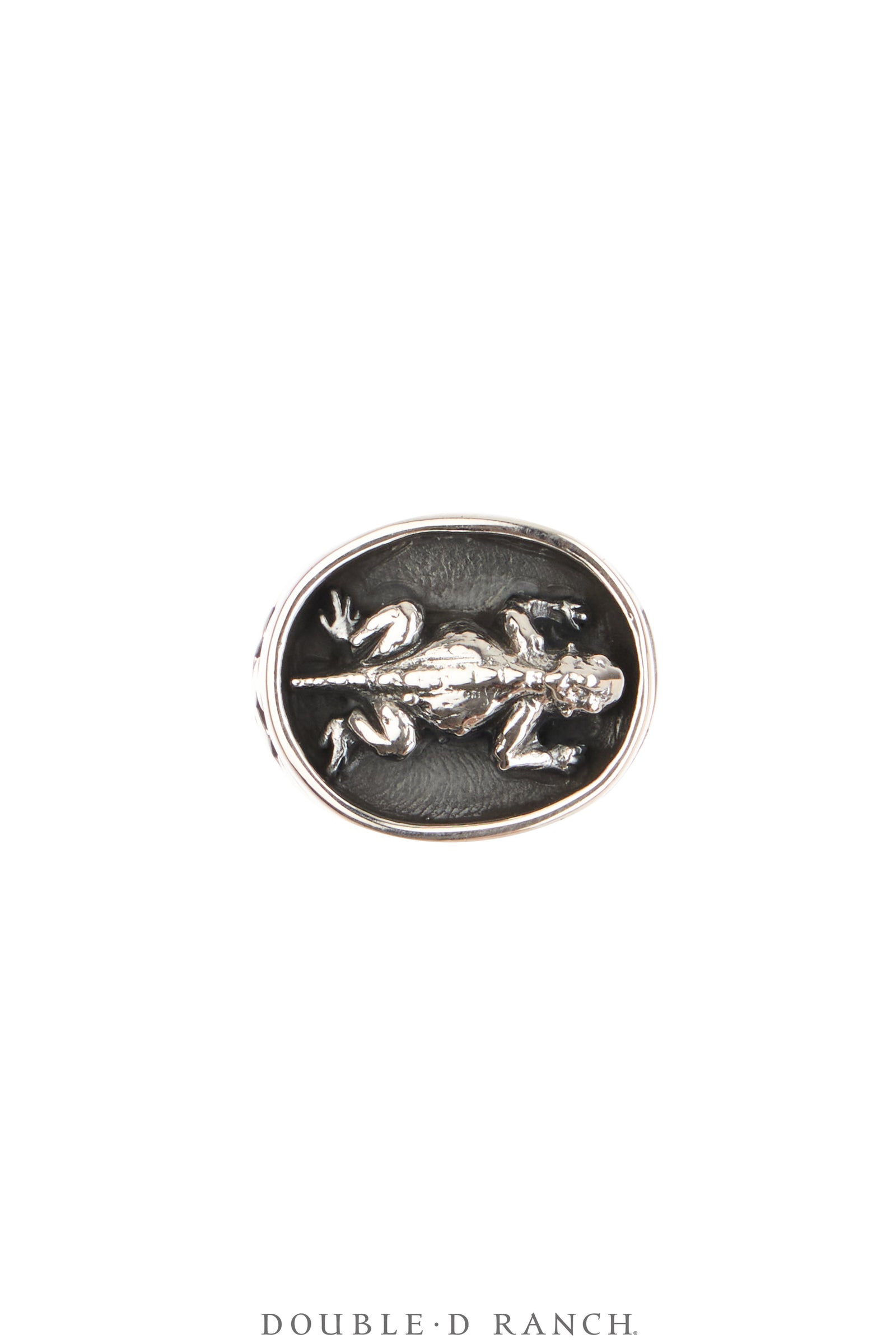 Ring, Dian Malouf, Sterling Silver, Horned Frog, Hallmark, Contemporary, 1896