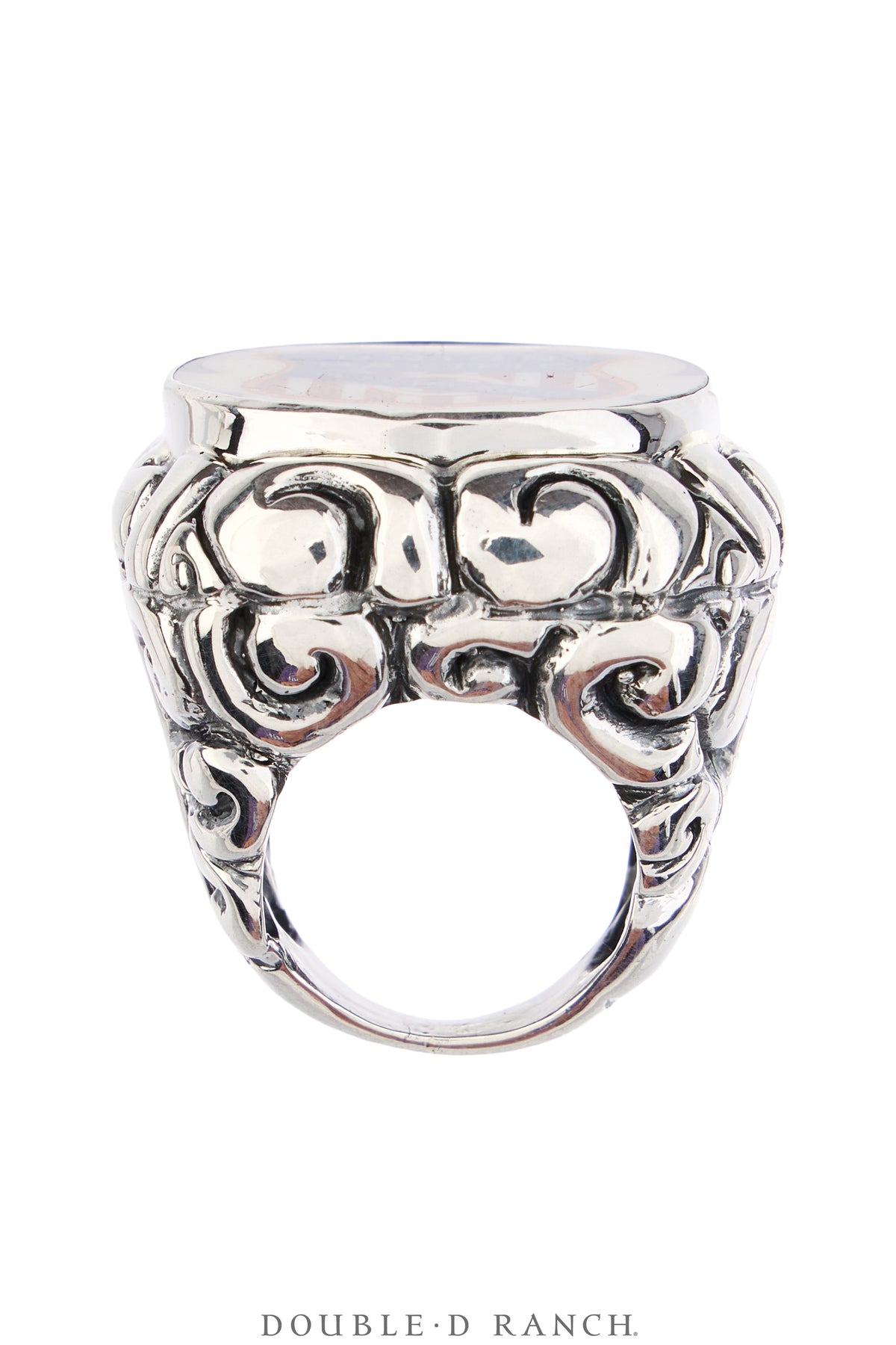 Ring, Dian Malouf, Statement, Railroad China, Union Jack, Hallmark, Contemporary, 1933B