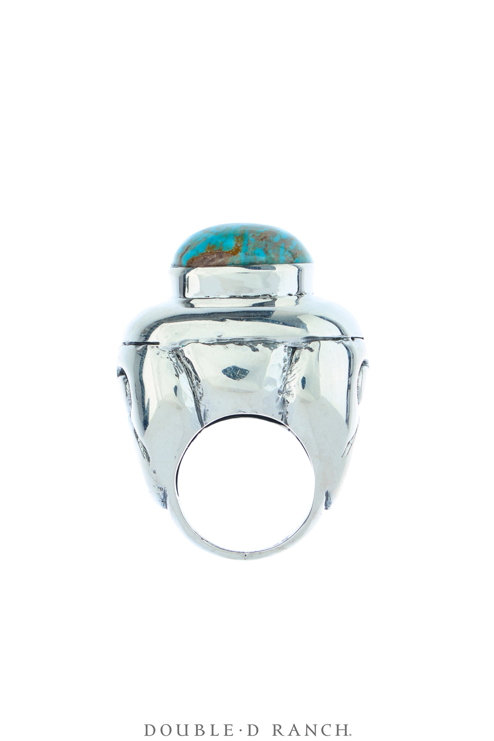 Ring, Dian Malouf, Kingman Turquoise, Sterling Silver, Contemporary, 1970