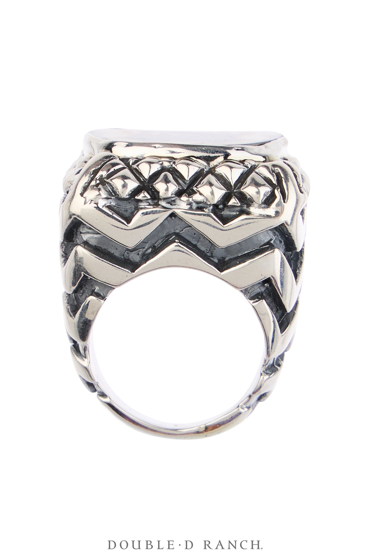 Ring, Dian Malouf, Statement, Railroad China, Union Jack, Hallmark, Contemporary, 1973B