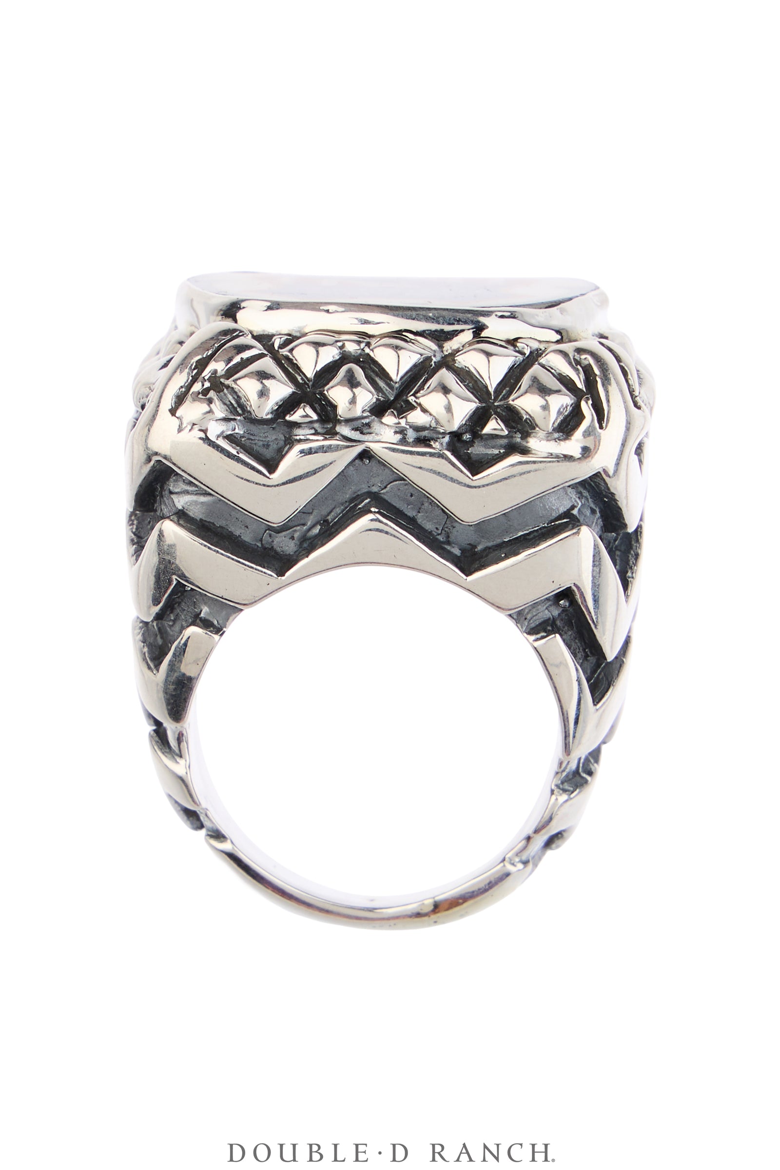 Ring, Dian Malouf, Statement, Railroad China, Union Jack, Hallmark, Contemporary, 1973B