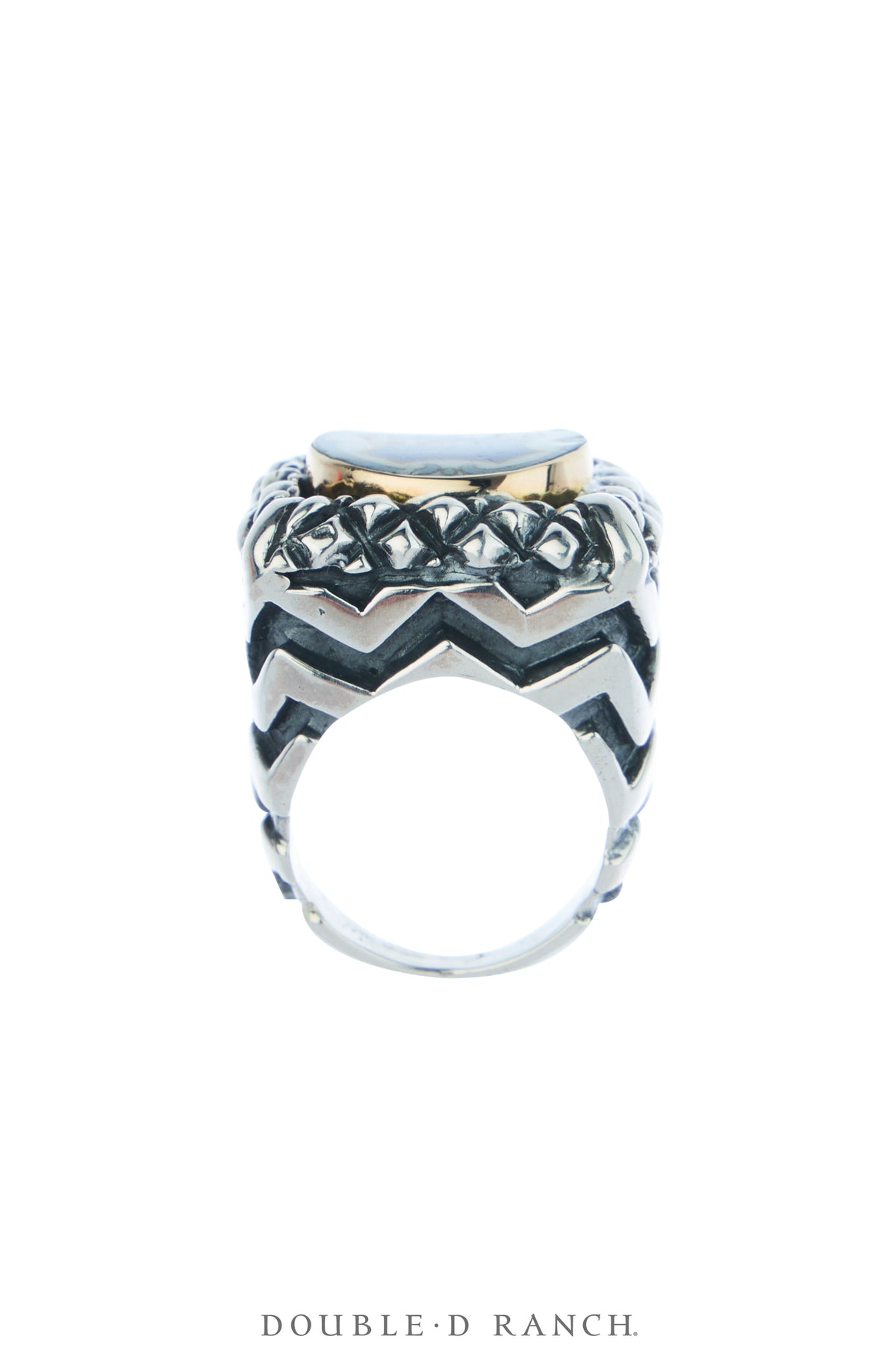 Ring, Dian Malouf, Statement, Railroad China, Union Jack, Hallmark, Contemporary, 1973