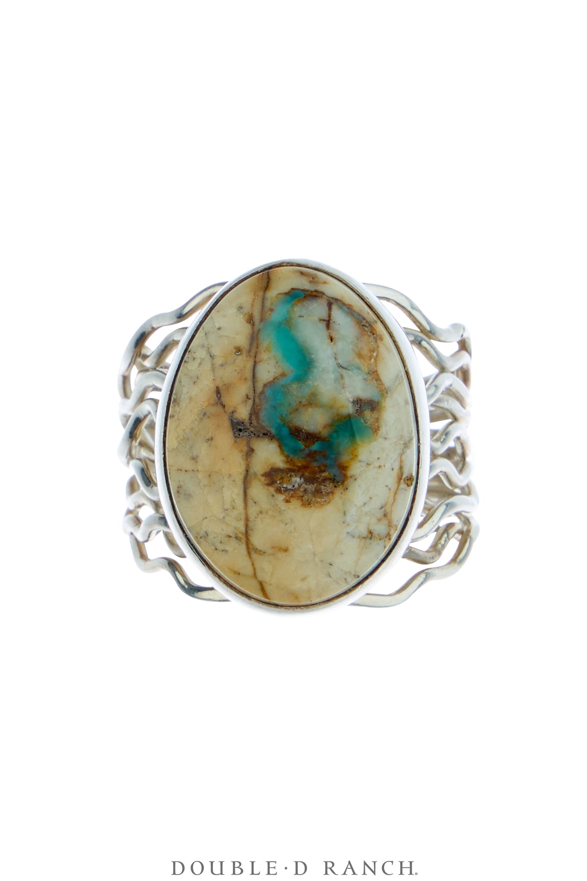Ring, Natural Stone, Turquoise, Boulder Mine, Hallmark, Contemporary 8.5, 1984