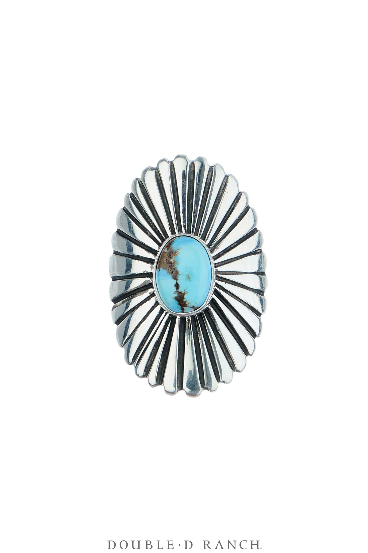 Ring, Shield, Golden Hills, Turquoise, Contemporary, 1985B