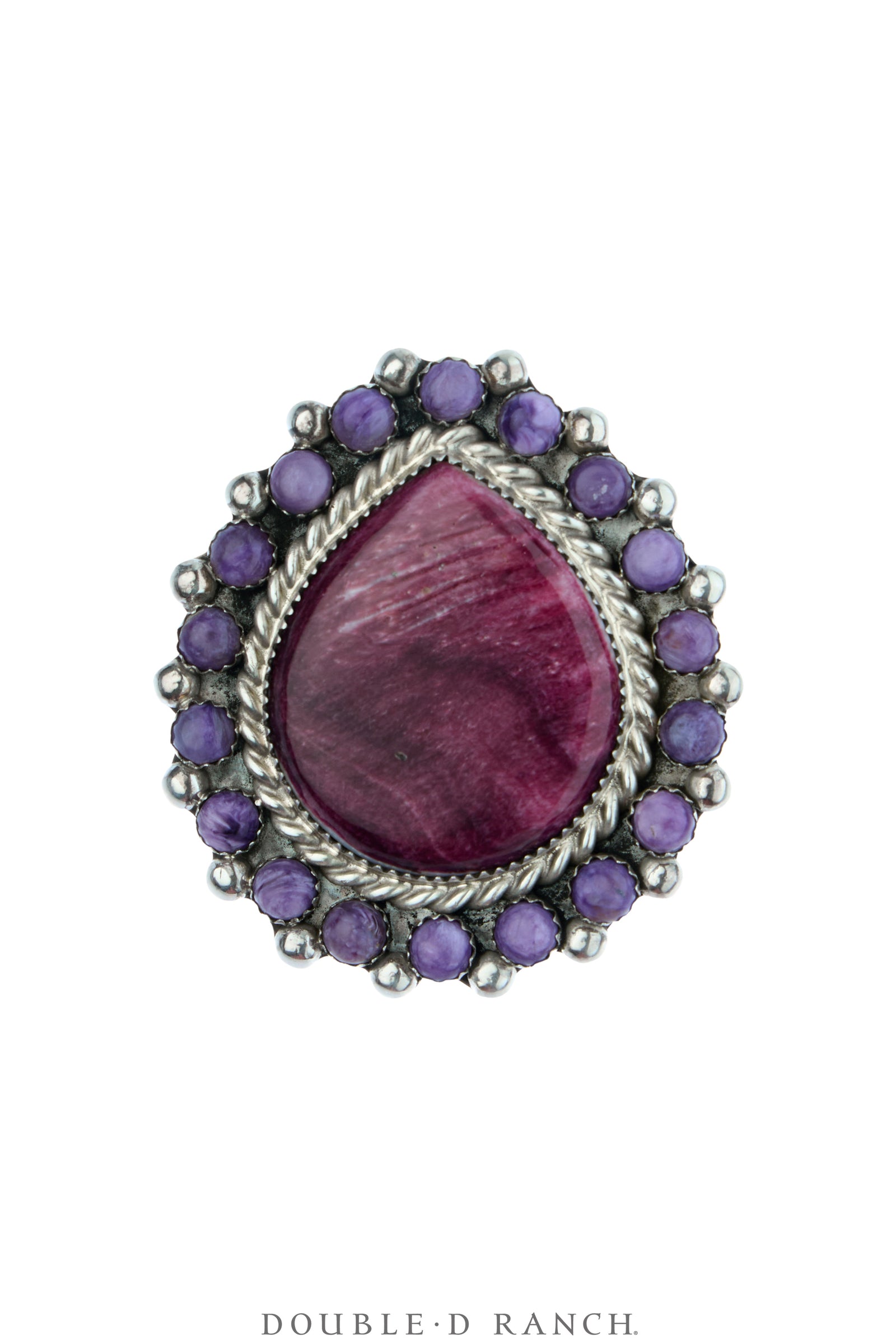 Ring, Statement, Purple Spiny Oyster, Hallmark, Contemporary, 1989