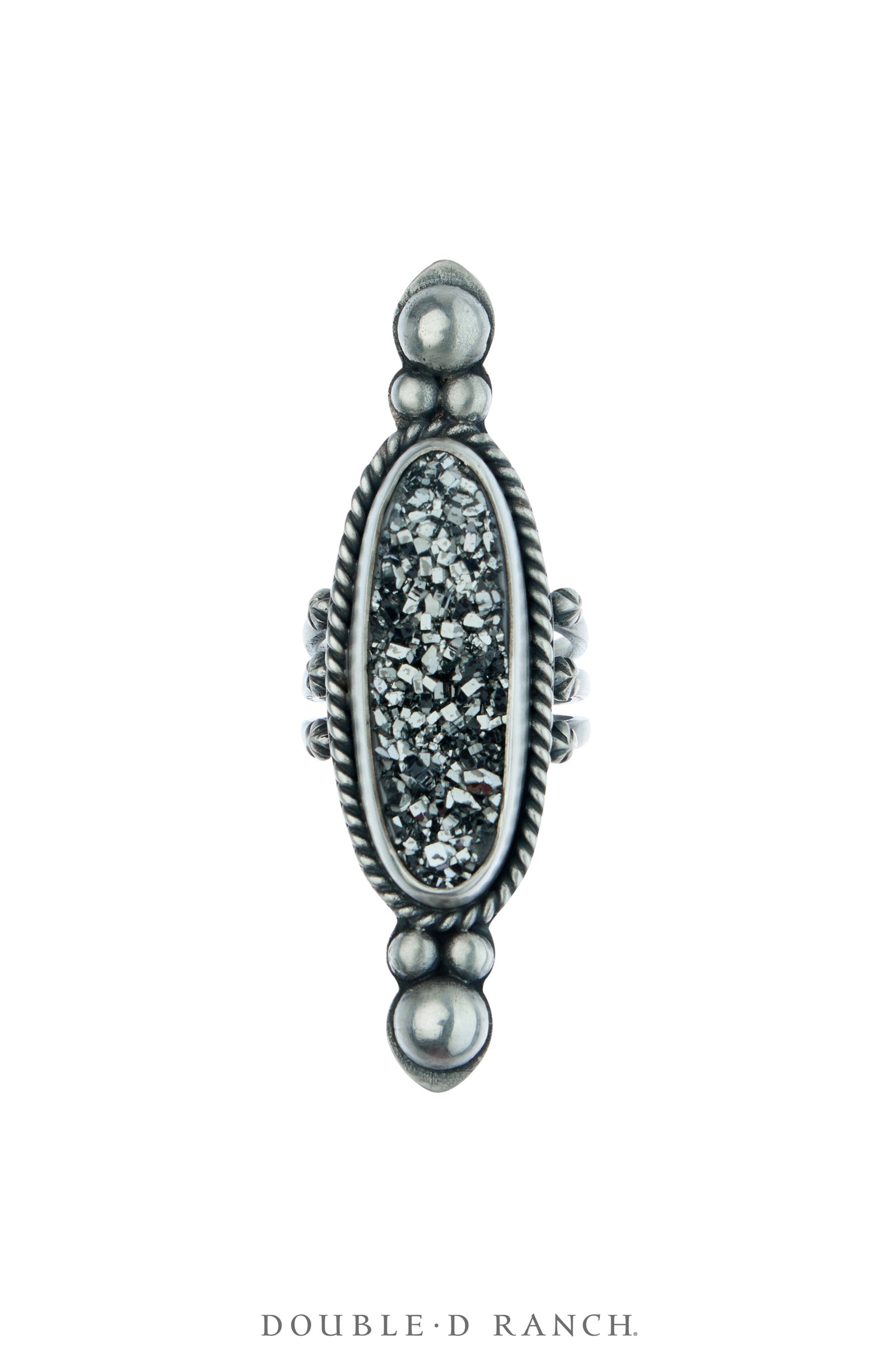 Ring, Shield, Druzy Quartz, Artisan, Contemporary, 1991