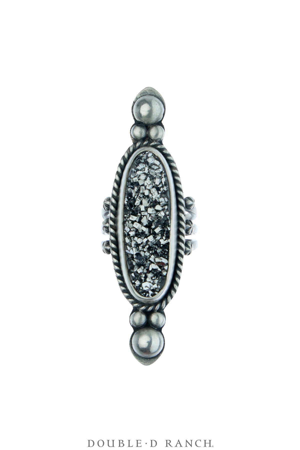 Ring, Shield, Druzy Quartz, Artisan, Contemporary, 1991