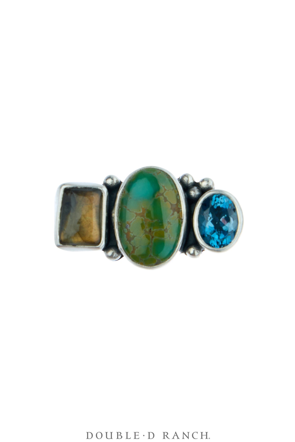 Ring, Faceted Jewel, Turquoise & Semi-Precious Stones, Artisan, Contemporary, 1996