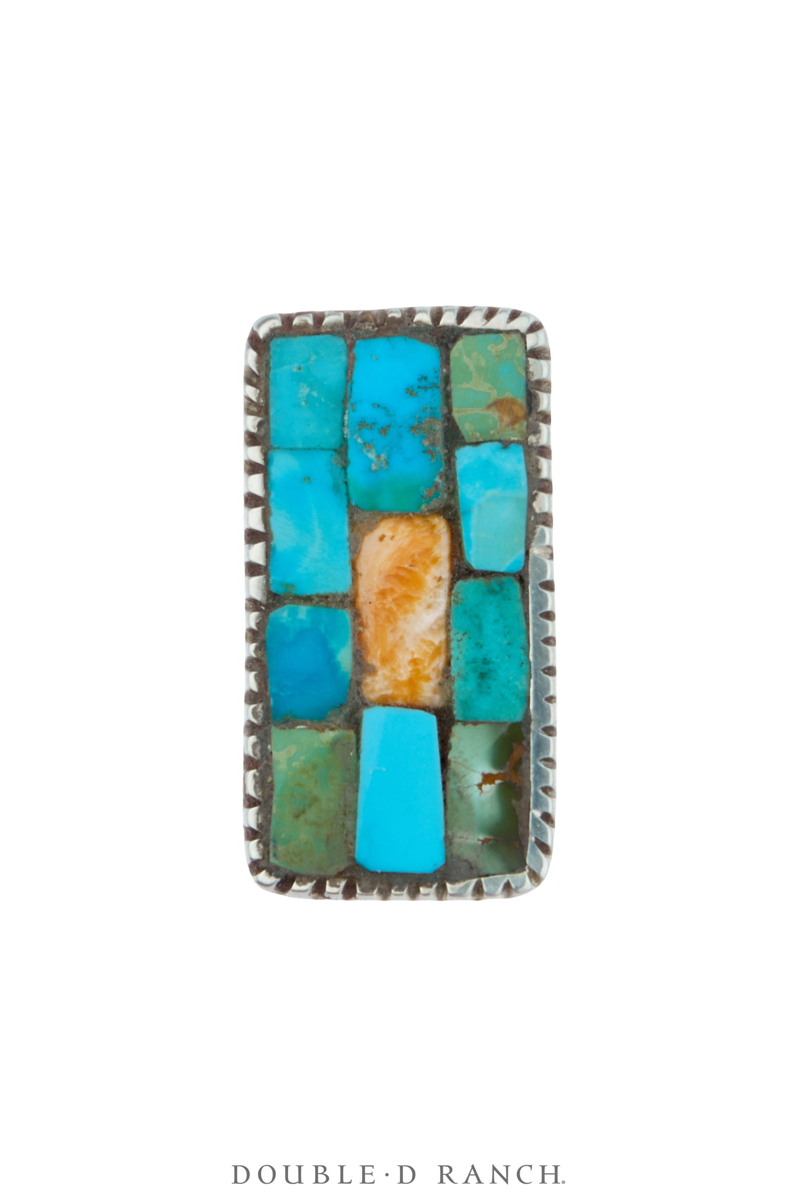 Ring, Inlay, Turquoise & Spiny Oyster, Charlie Favour, Contemporary, 2003