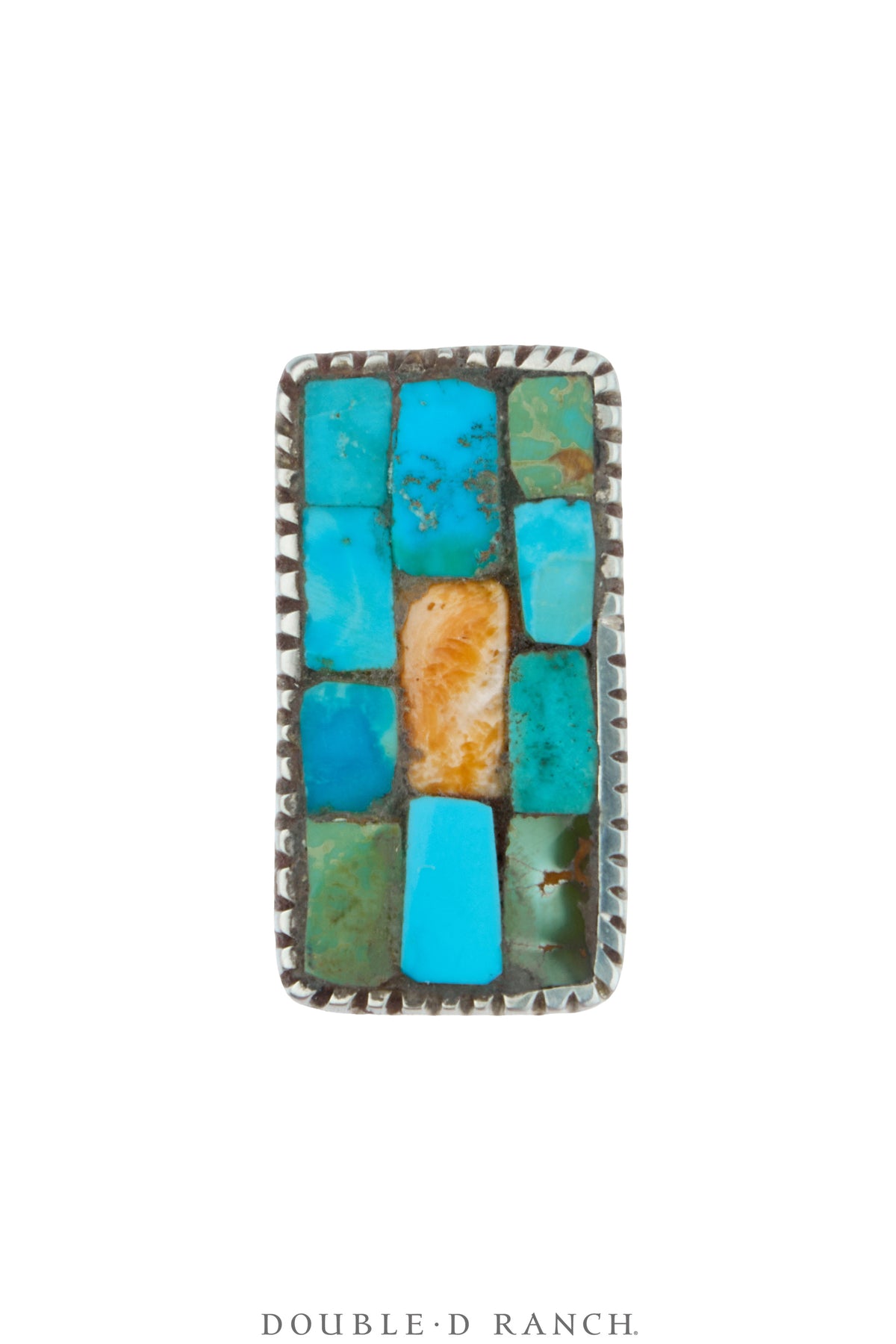 Ring, Inlay, Turquoise & Spiny Oyster, Charlie Favour, Contemporary, 2003