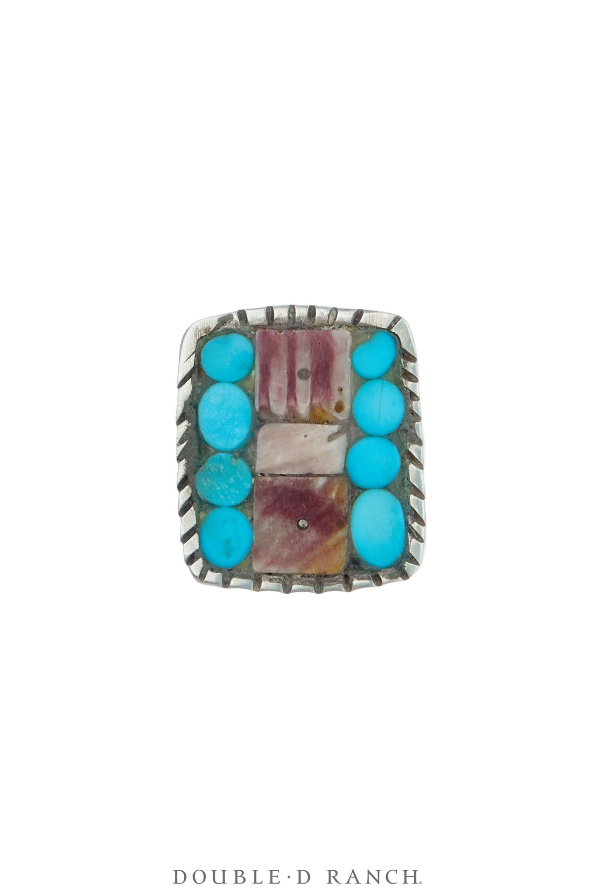 Ring, Inlay, Turquoise & Spiny Oyster, Charlie Favour, Contemporary, 2004