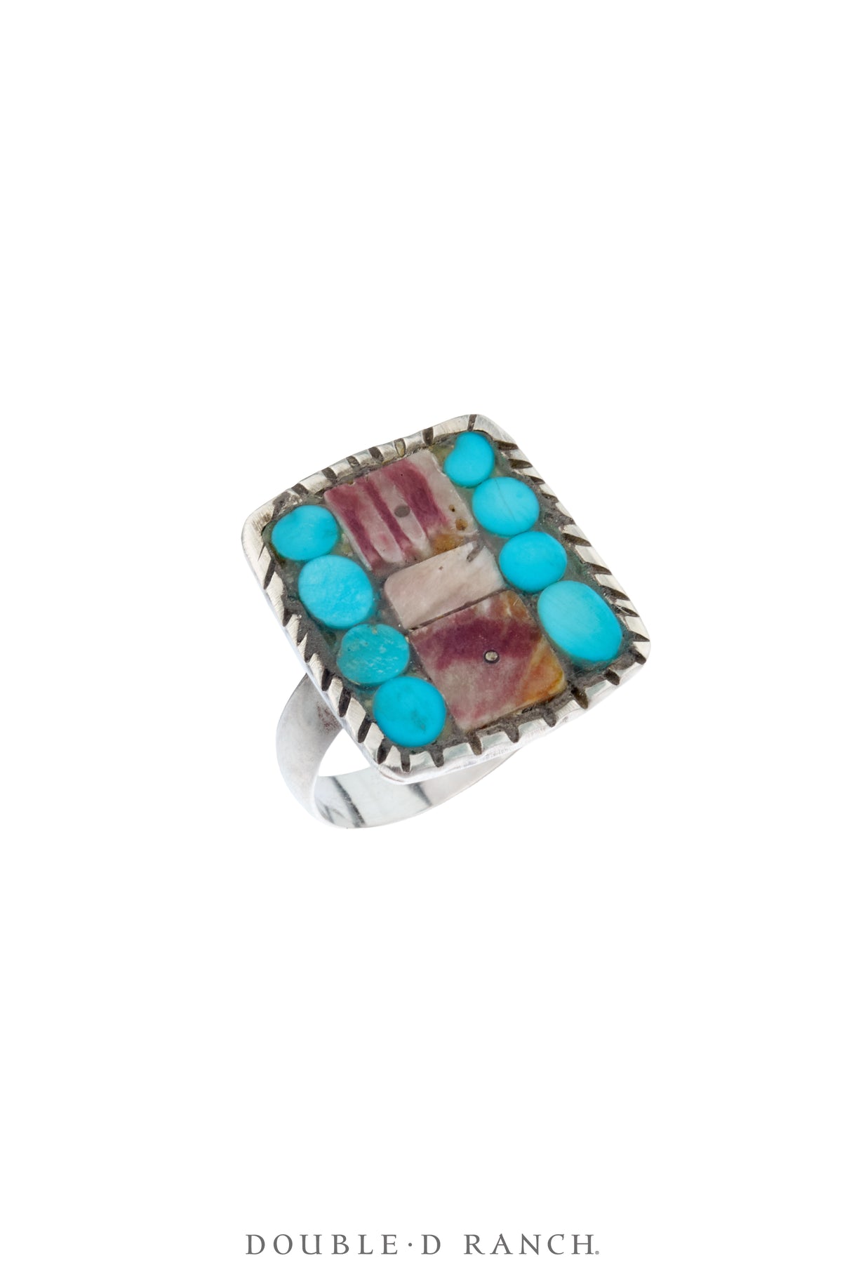 Ring, Inlay, Turquoise & Spiny Oyster, Charlie Favour, Contemporary, 2004