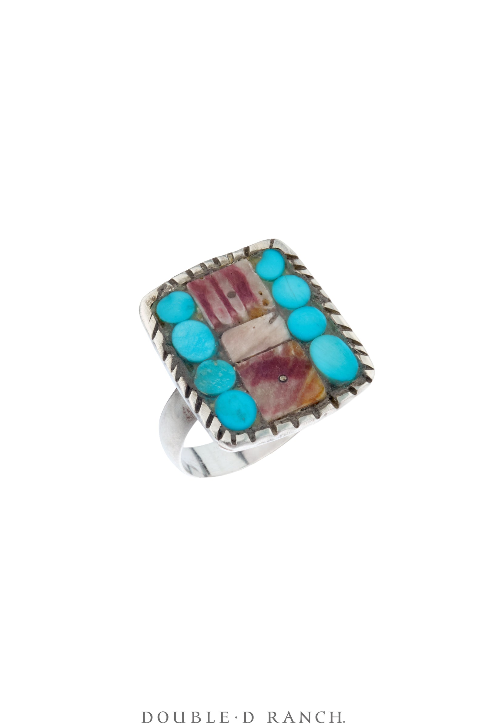 Ring, Inlay, Turquoise & Spiny Oyster, Charlie Favour, Contemporary, 2004