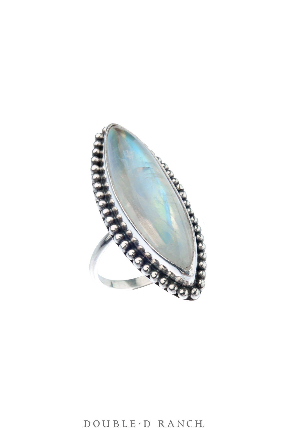 Ring, Faceted Jewel, Rainbow Moonstone, Artisan, Contemporary, 2006