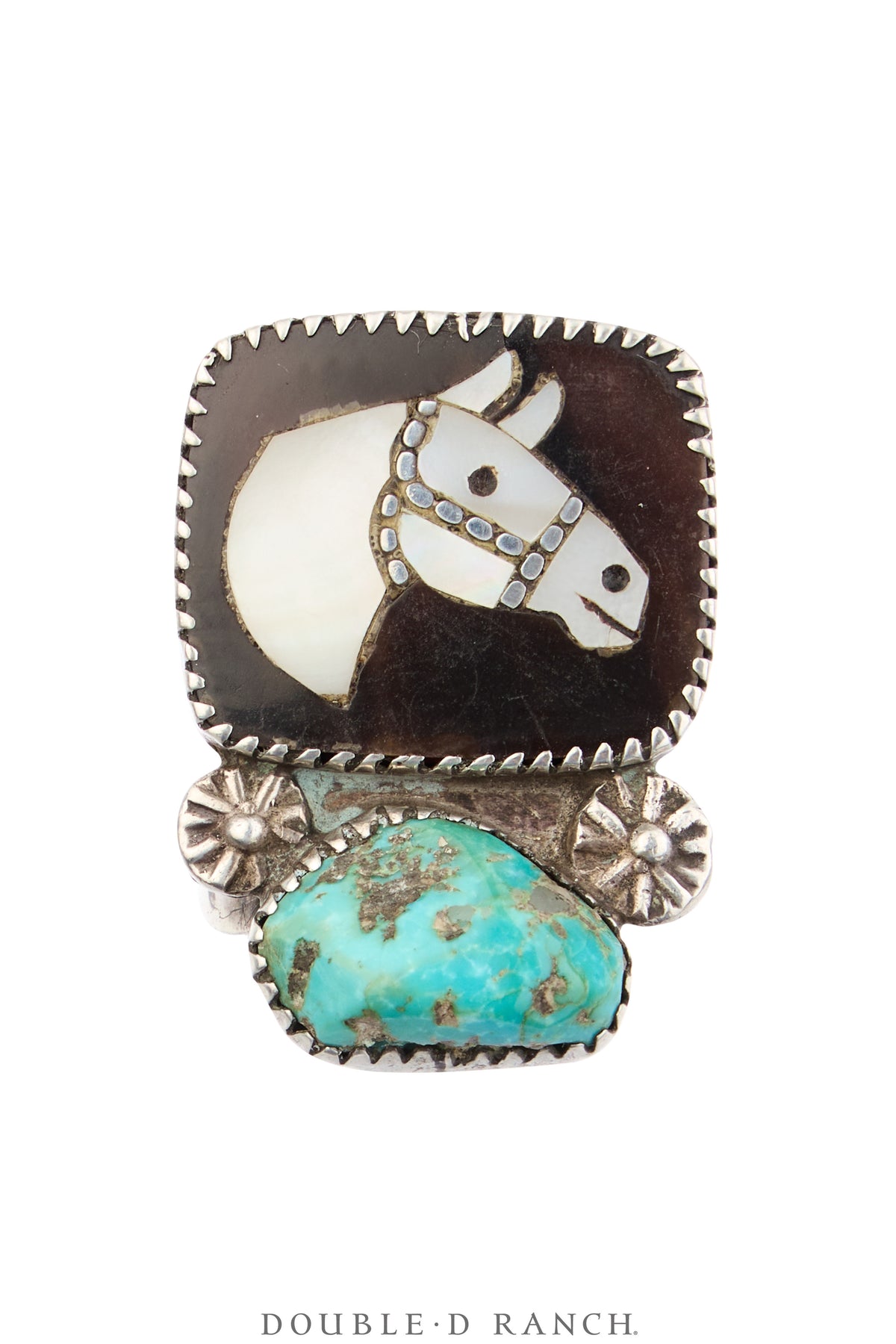 Ring, Inlay, Horse Profile, Hallmark Simplicio, Vintage, 2019