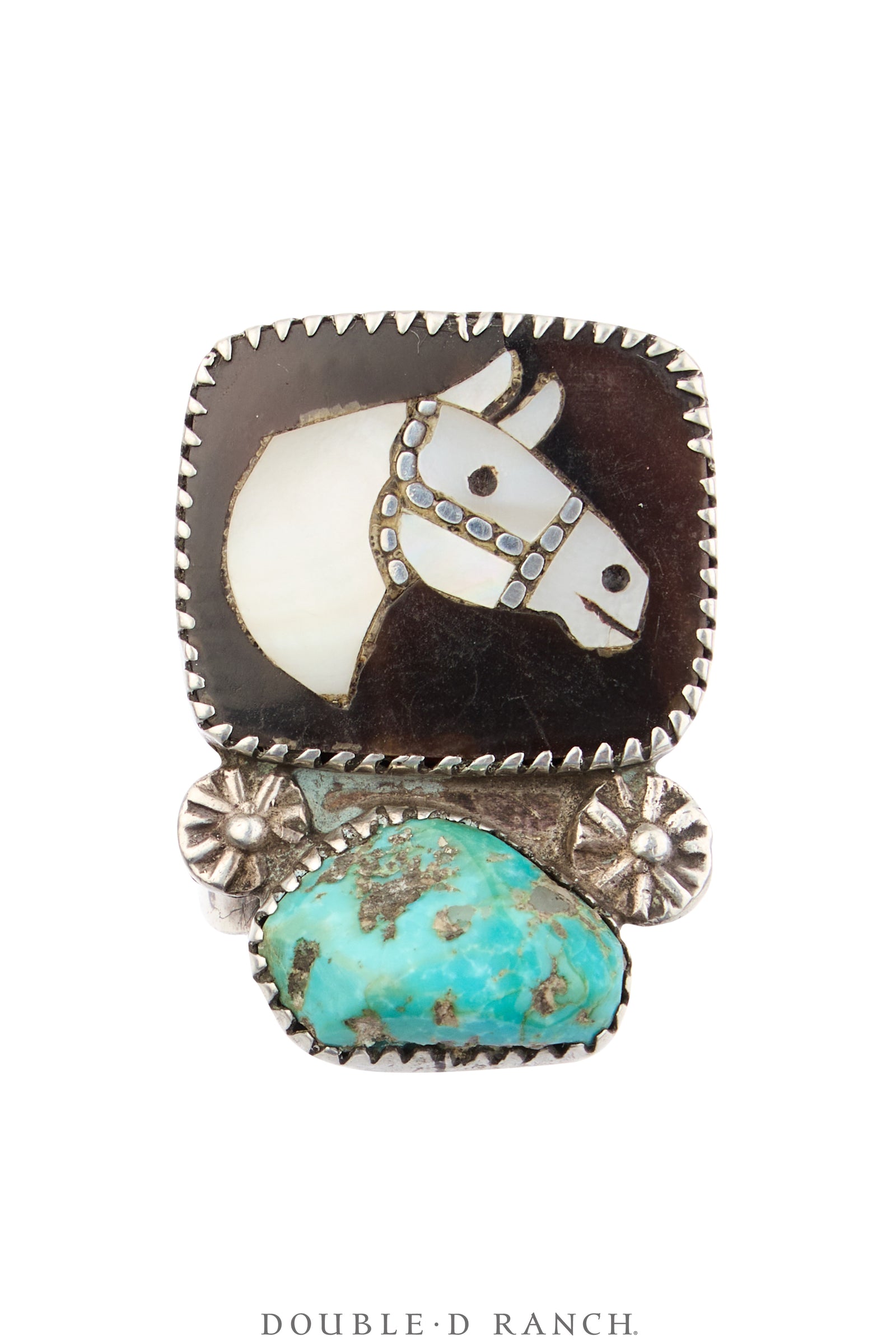 Ring, Inlay, Horse Profile, Hallmark Simplicio, Vintage, 2019