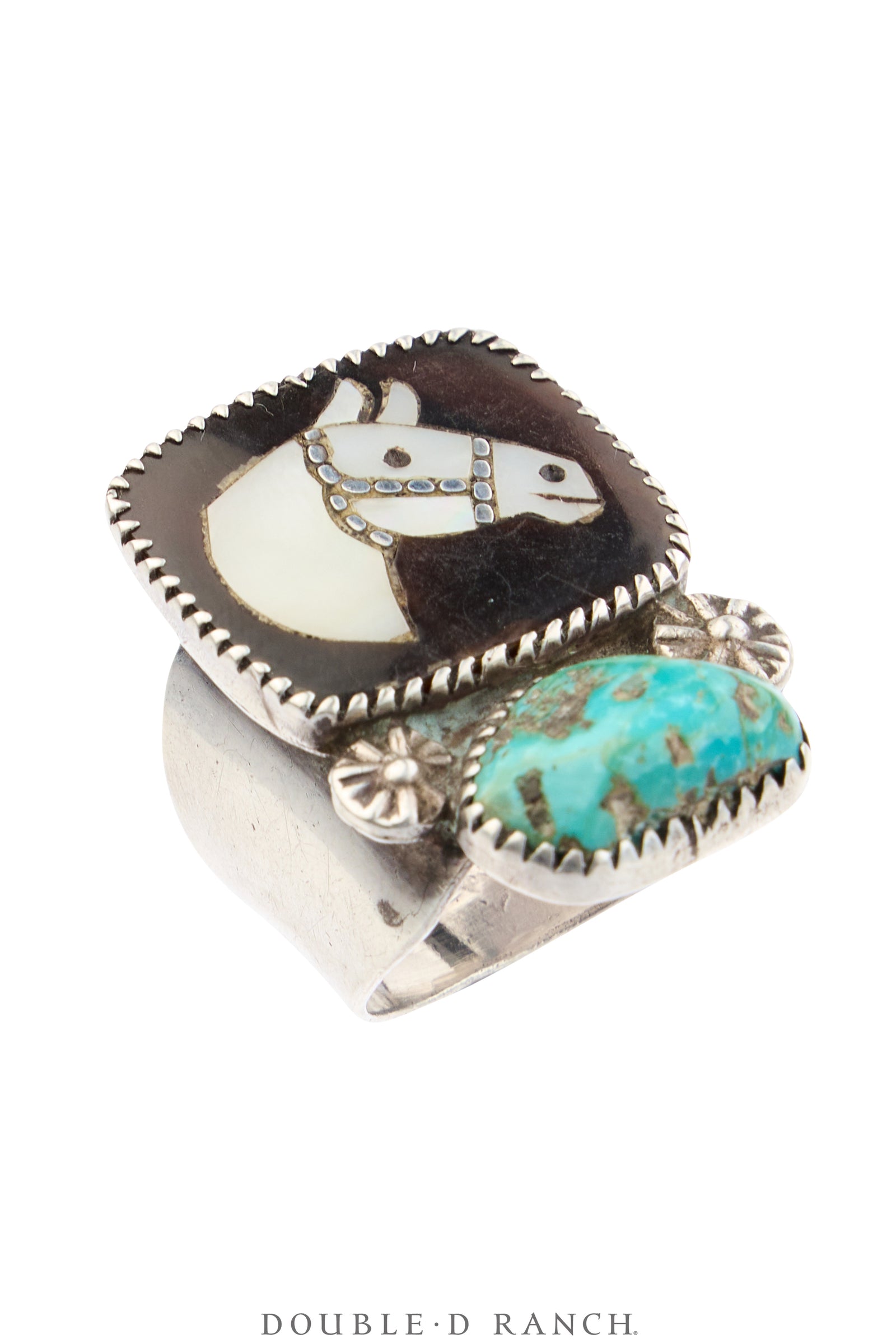 Ring, Inlay, Horse Profile, Hallmark Simplicio, Vintage, 2019