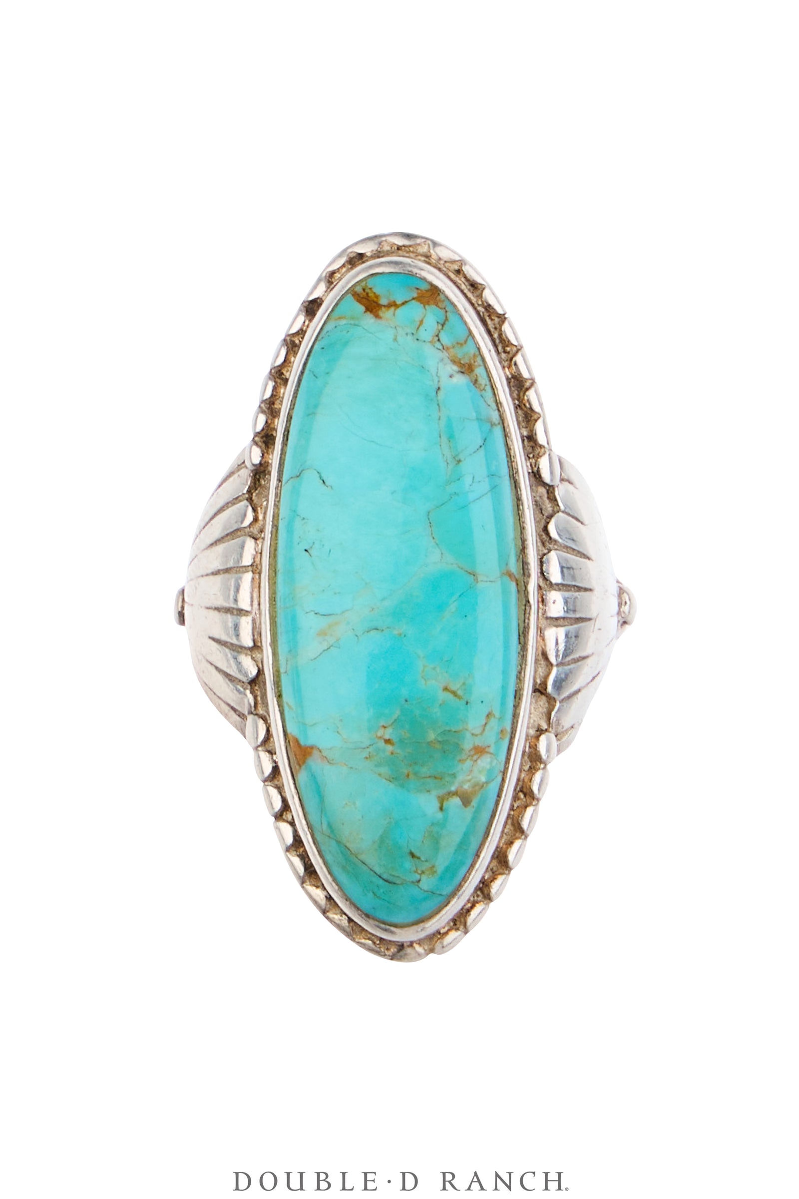 Ring, Natural Stone, Turquoise, Oval, Hallmark, Vintage, 2021