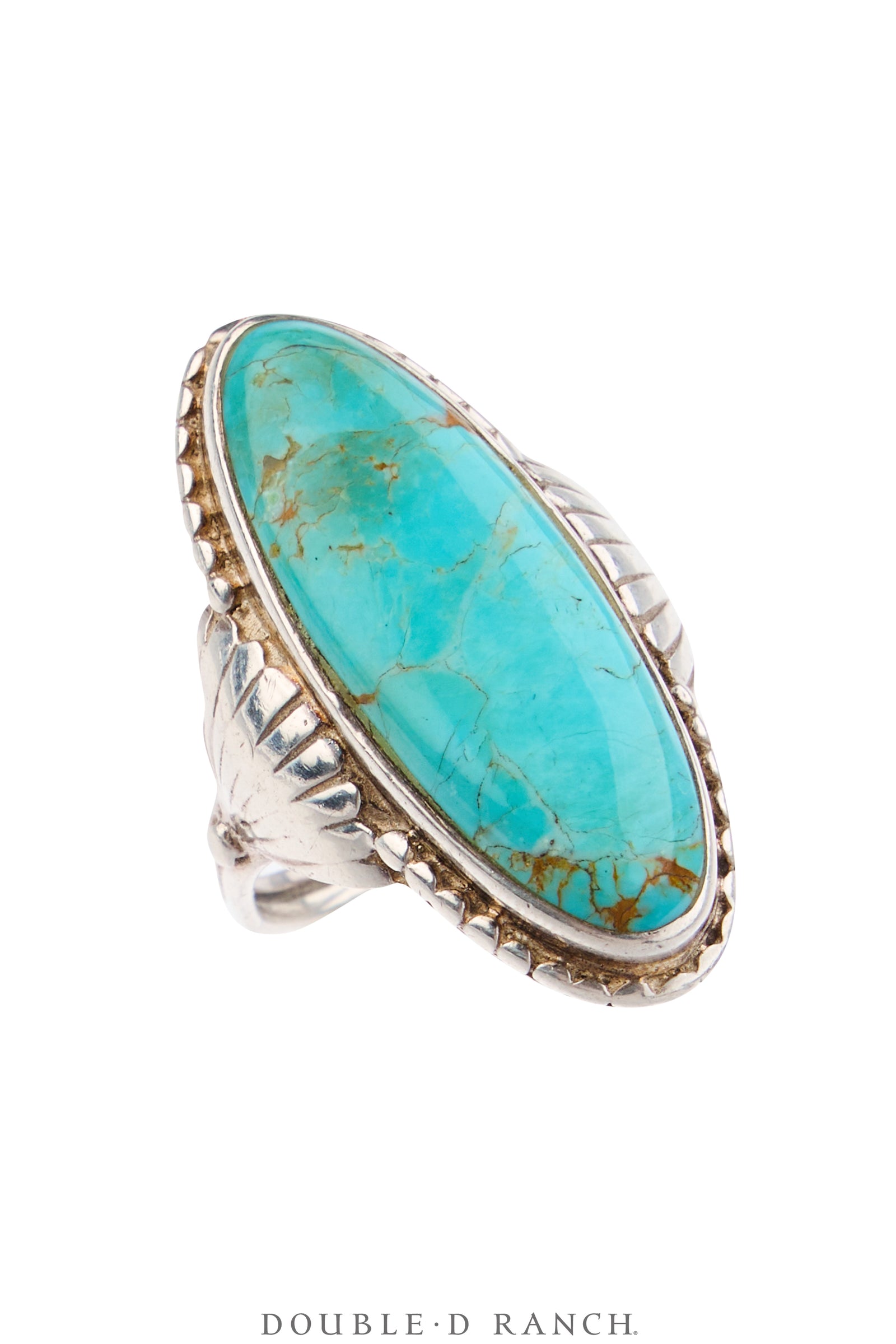 Ring, Natural Stone, Turquoise, Oval, Hallmark, Vintage, 2021