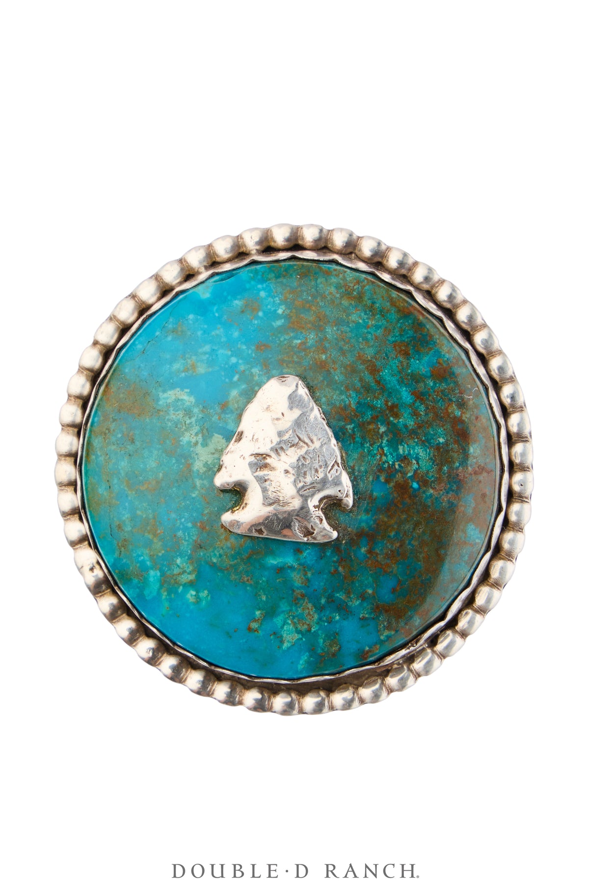 Ring, Natural Stone, Turquoise, With Sterling Silver Arrowhead, Vintage , 2022